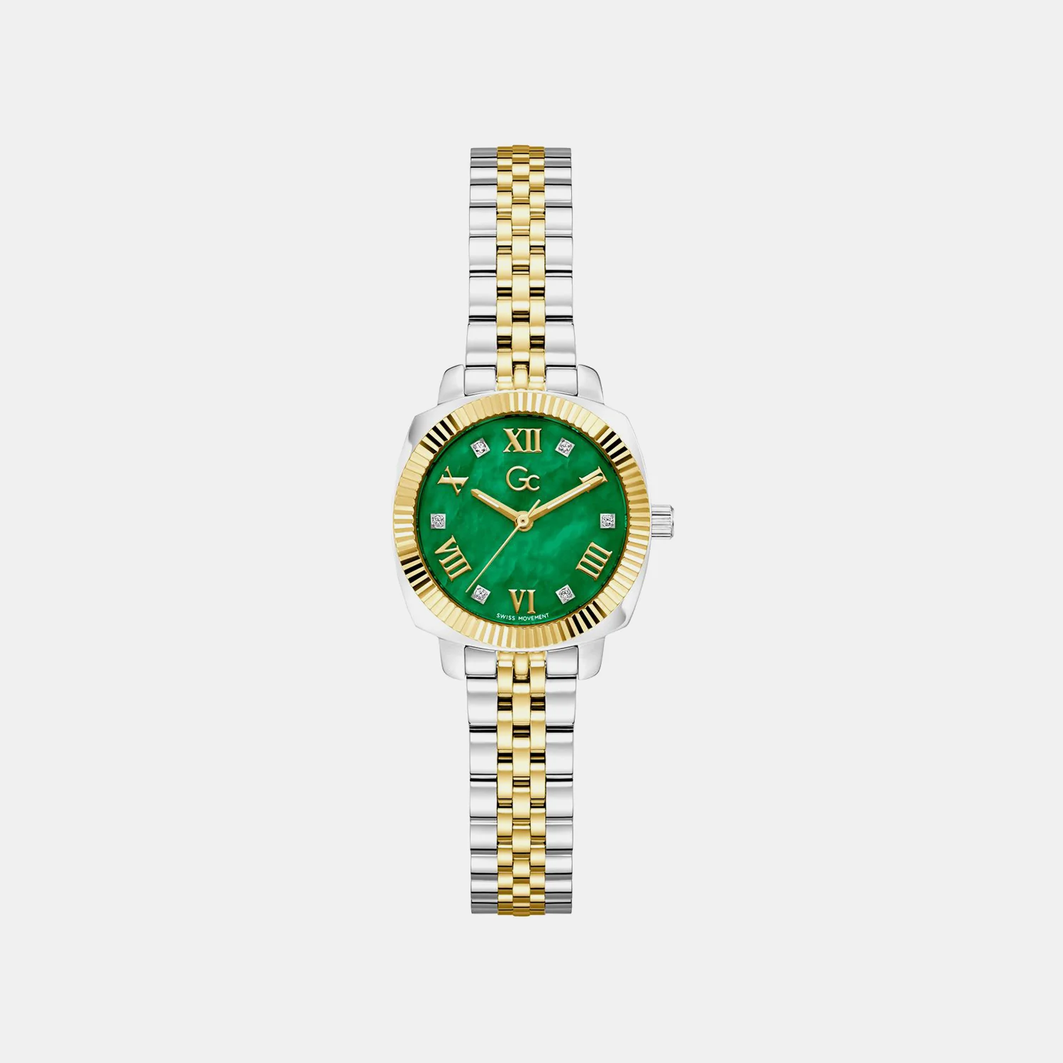 Dress Women Quartz Green Dial Analog Stainless Steel Watch Z73003L9
