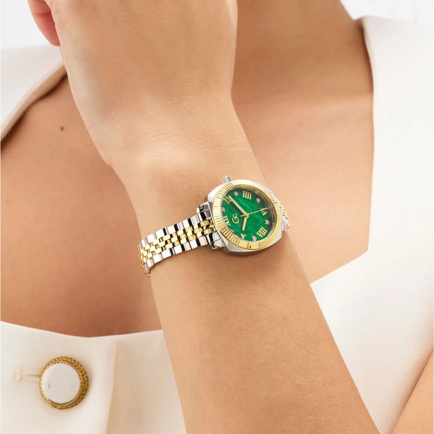Dress Women Quartz Green Dial Analog Stainless Steel Watch Z73003L9 - Image 3