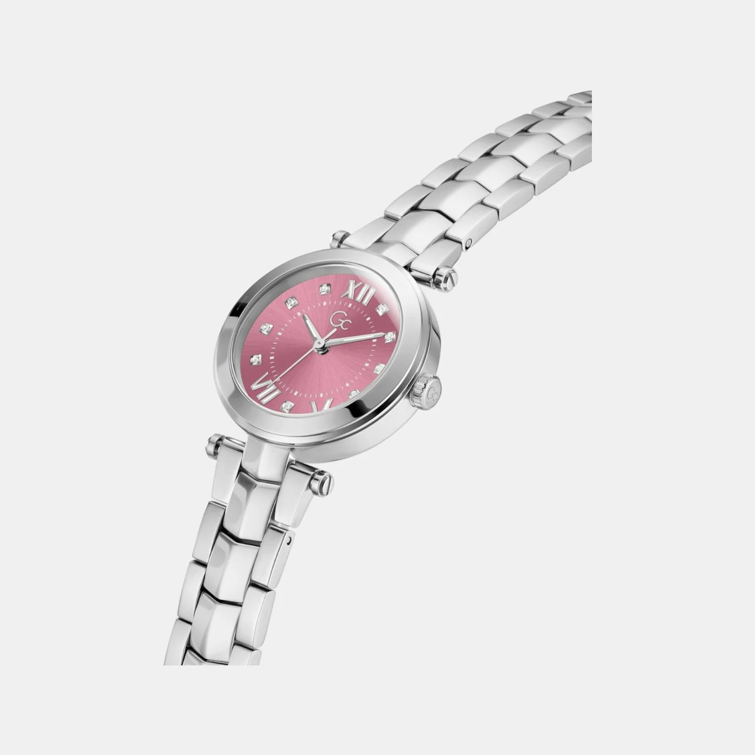 Dress Women Quartz Pink Dial Analog Stainless Steel Watch Y93008L3 - Image 3
