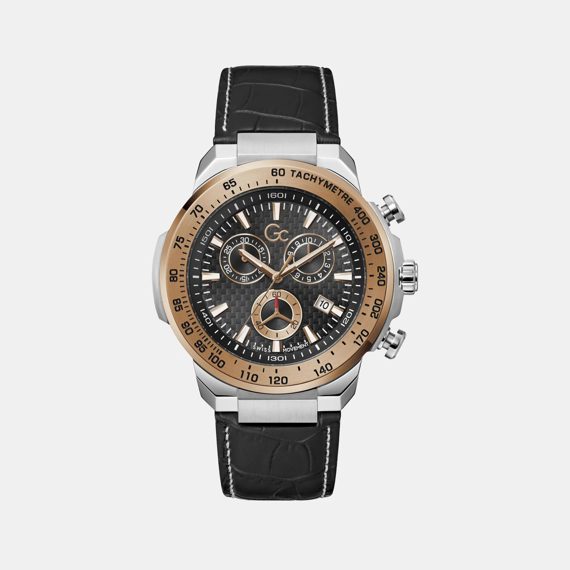 First Class Chrono Men Quartz Black Dial Chronograph Leather Watch Z35003G4MF - Image 2