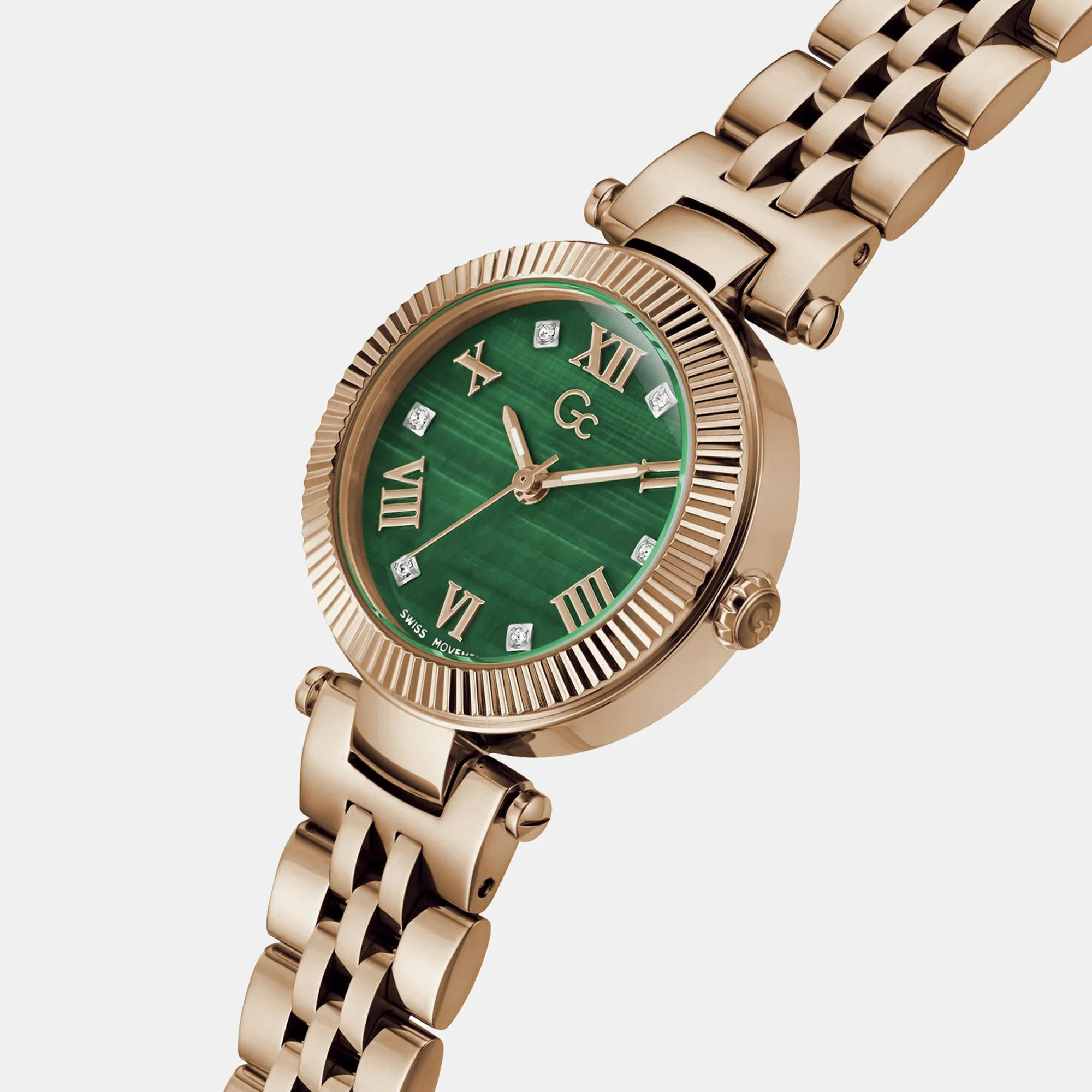 Flair Small Women Quartz Green Dial Analog Stainless Steel Watch Z02006L9MF - Image 4