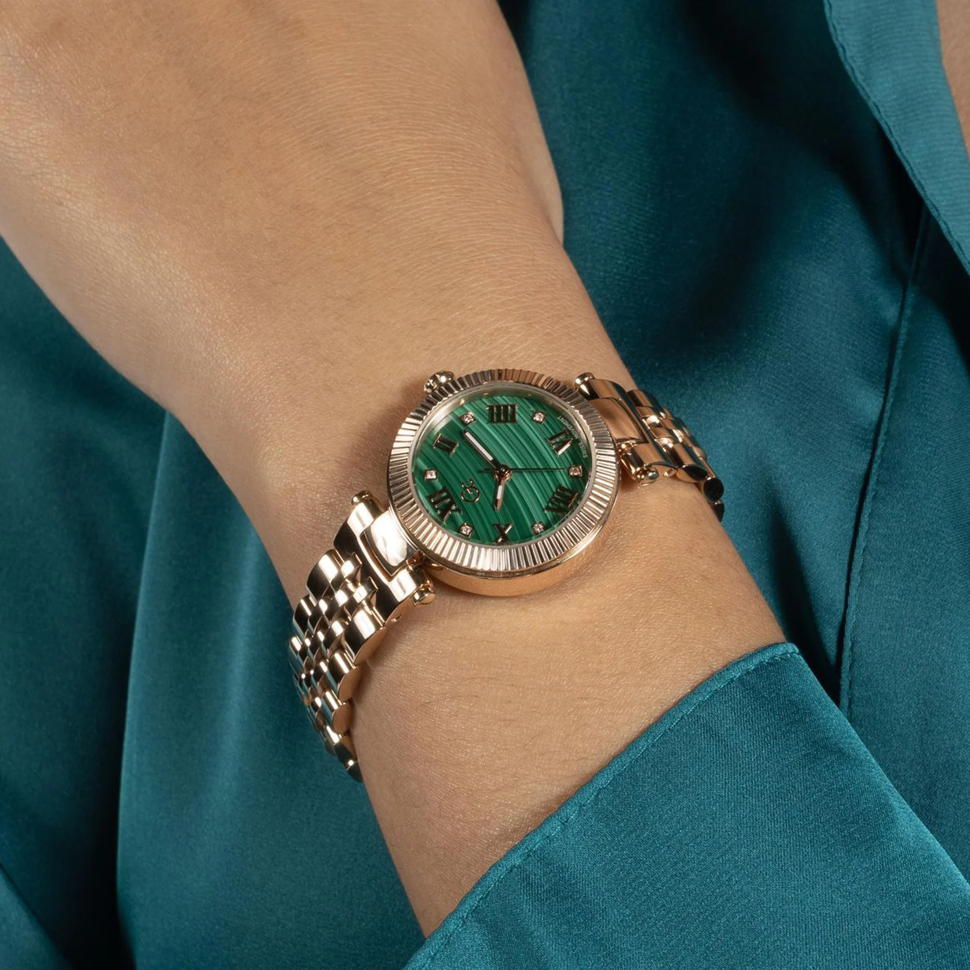 Flair Small Women Quartz Green Dial Analog Stainless Steel Watch Z02006L9MF - Image 9
