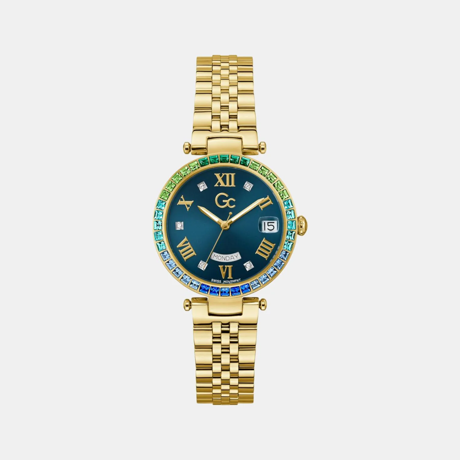 Gc Flair Women Quartz Blue Dial Analog Stainless Steel Watch Z01021L7MF - Image 2