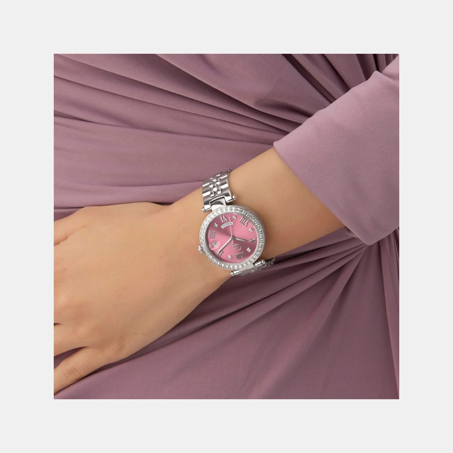 Flair Women Quartz Pink Dial Analog Stainless Steel Watch Z01024L3 - Image 7