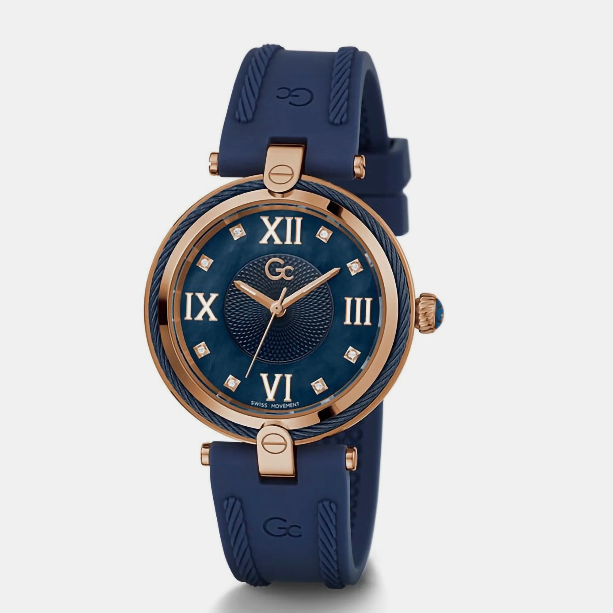 Fusion Cable Women Quartz Mother Of Pearl Dial Analog Silicone Watch Z15004L7MF - Image 3