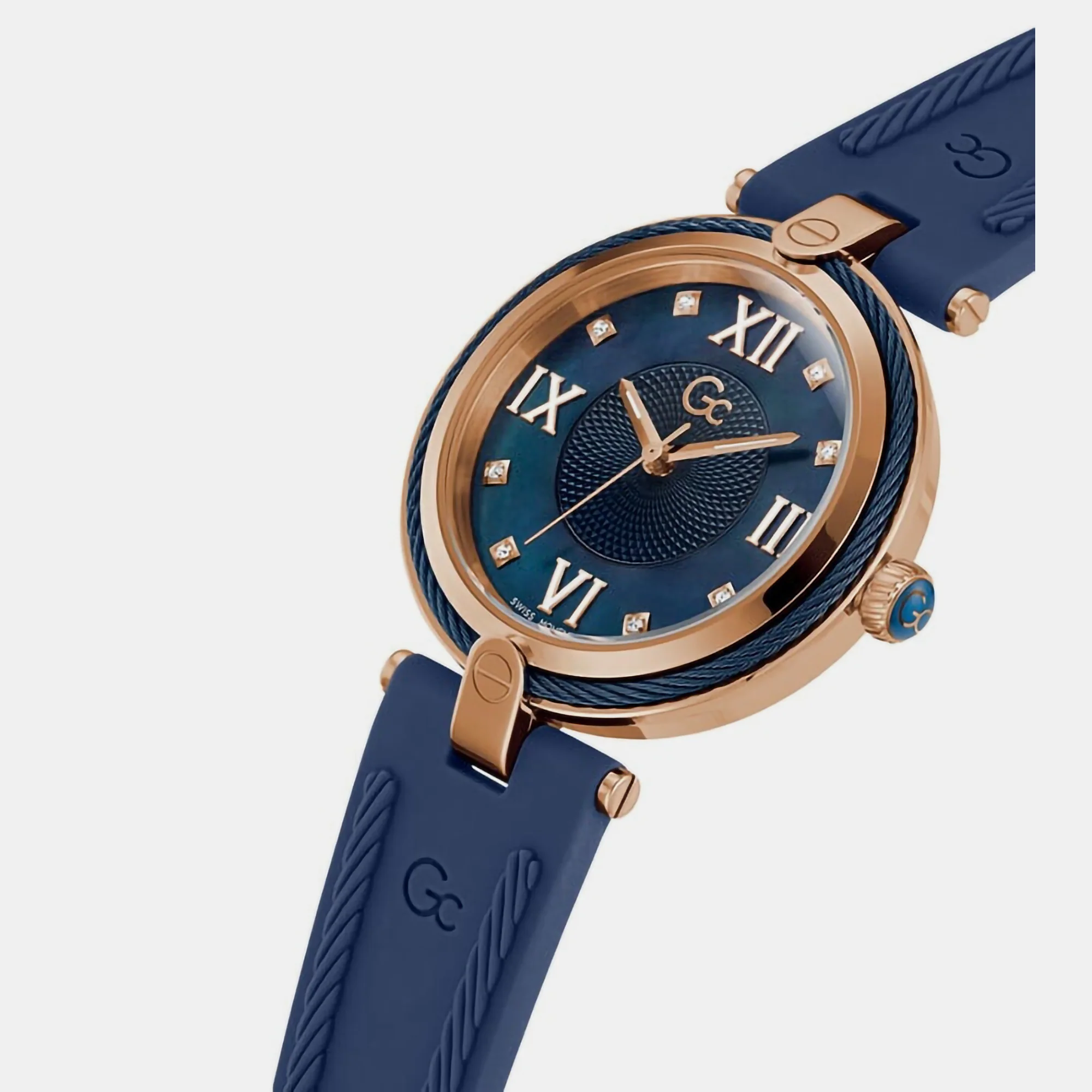 Fusion Cable Women Quartz Mother Of Pearl Dial Analog Silicone Watch Z15004L7MF - Image 9