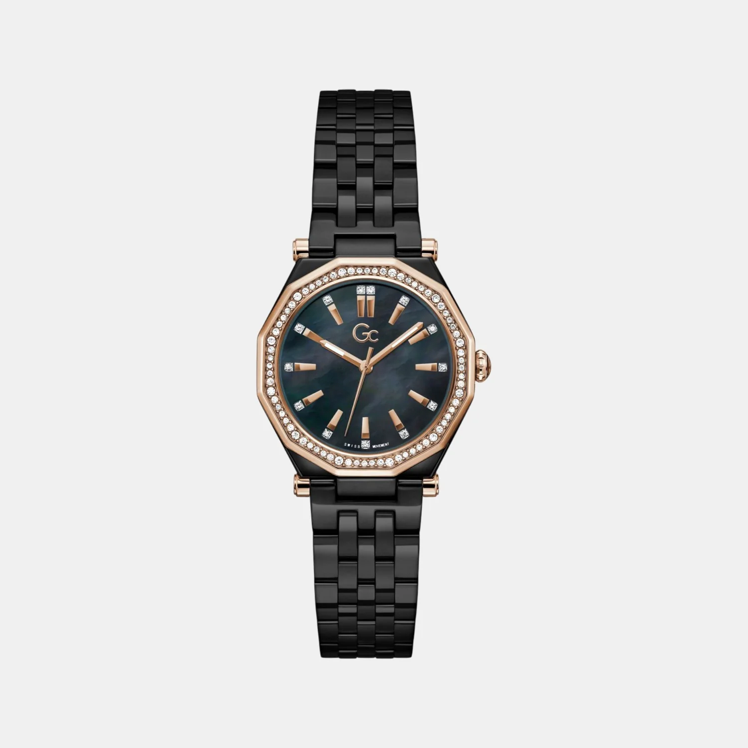 Gc Gleam Women Quartz Black Dial Multi-Function Ceramic Watch Z59002L2 - Image 2