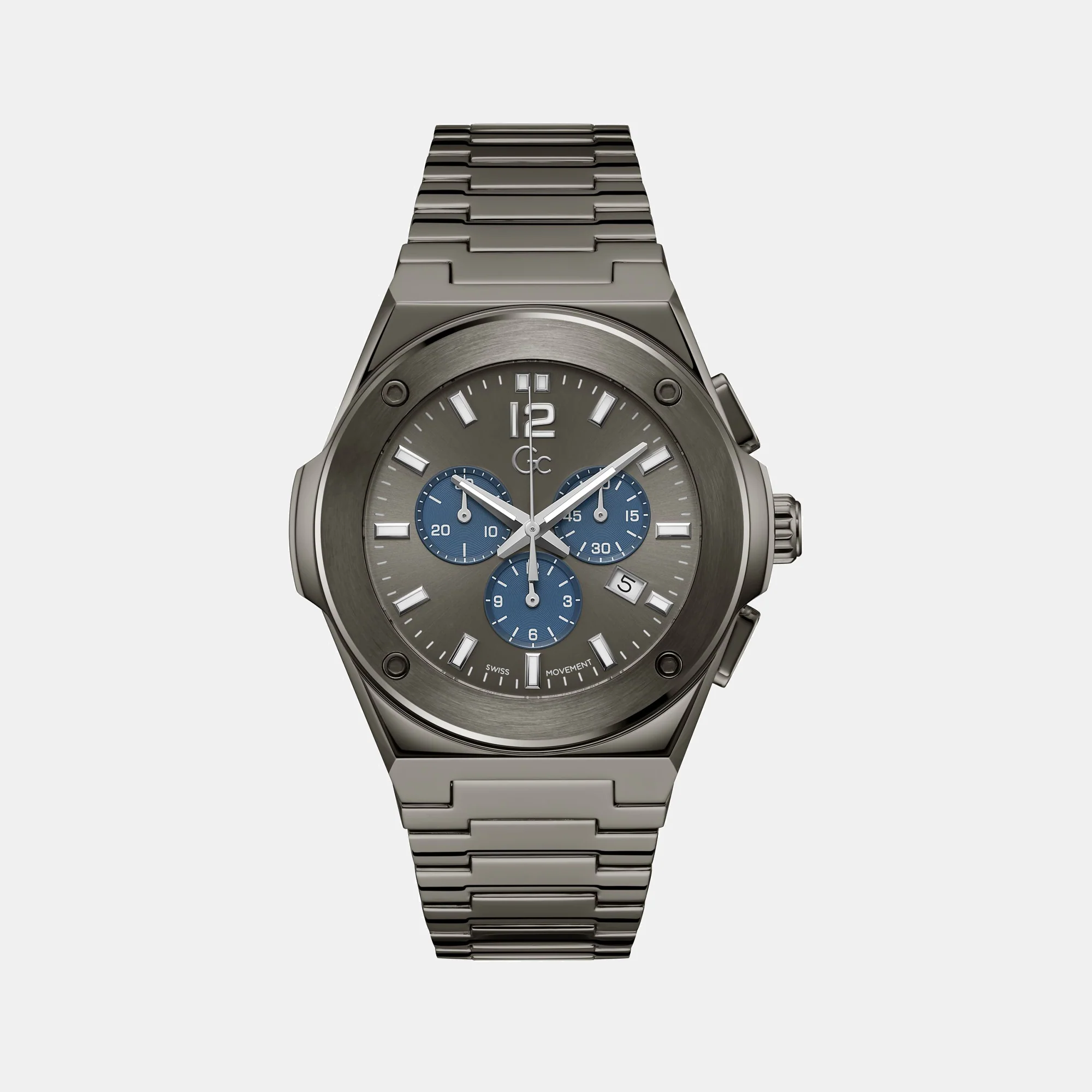 Idol Men Quartz Grey Dial Chronograph Stainless Steel Watch Z33003G5MF - Image 2
