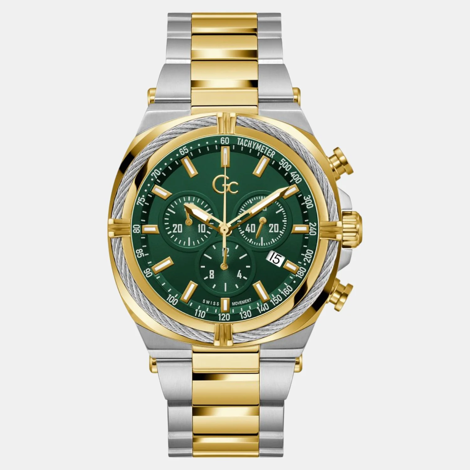 Iron Class Men Quartz Green Dial Chronograph Stainless Steel Watch Z32005G9 - Image 3