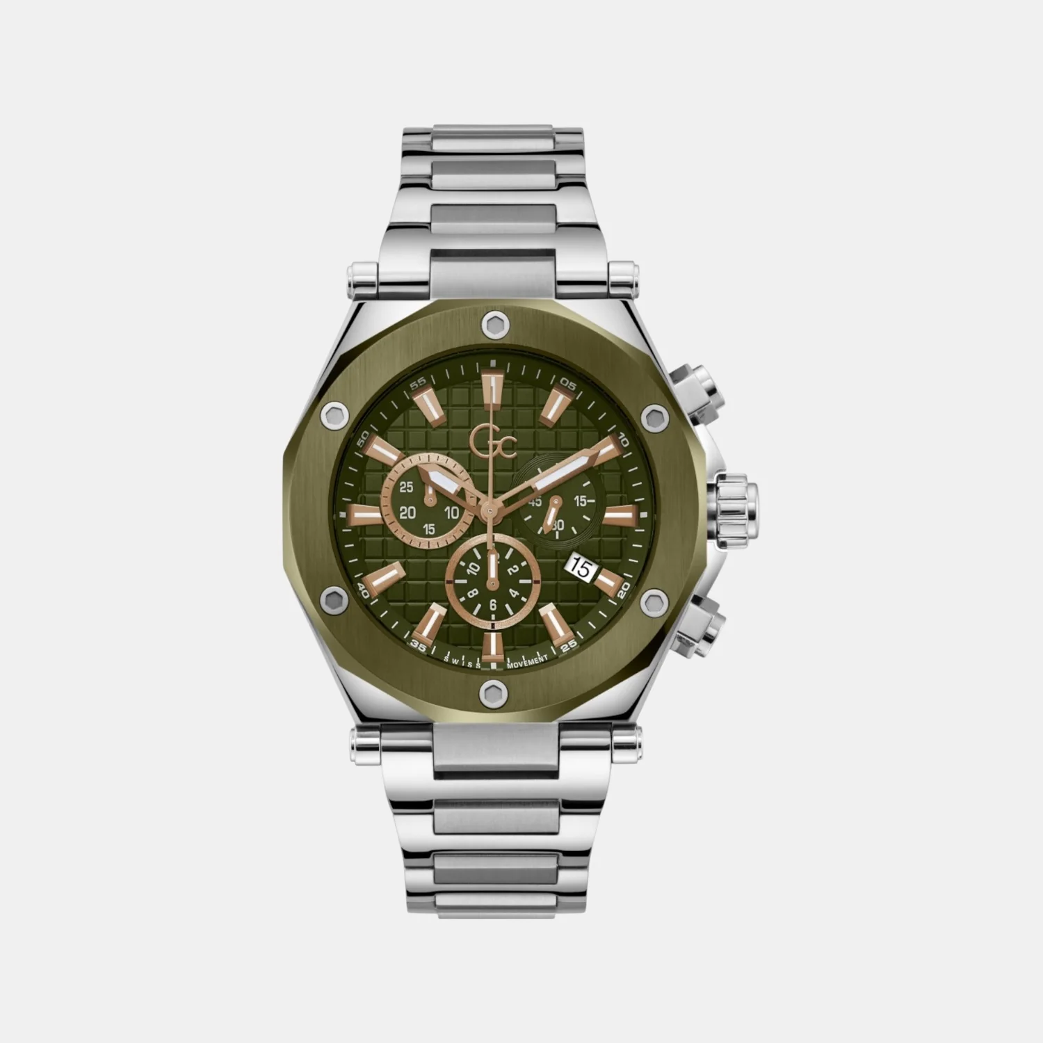 Legacy Chrono Men Quartz Green Dial Chronograph Stainless Steel Watch Z18004G9MF