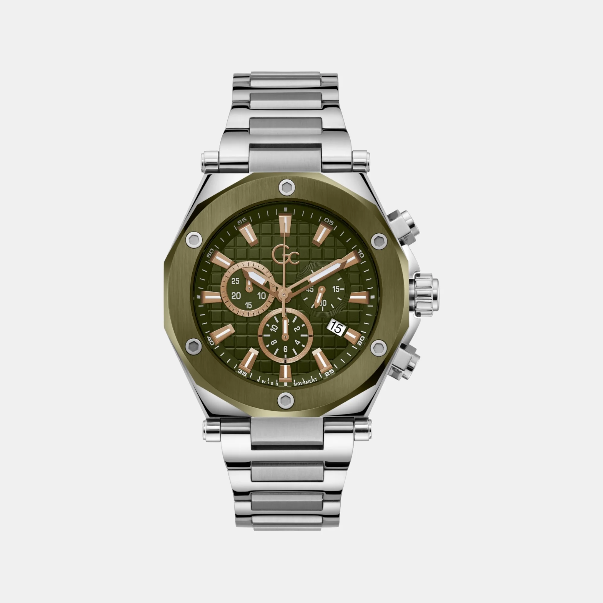Legacy Chrono Men Quartz Green Dial Chronograph Stainless Steel Watch Z18004G9MF - Image 2