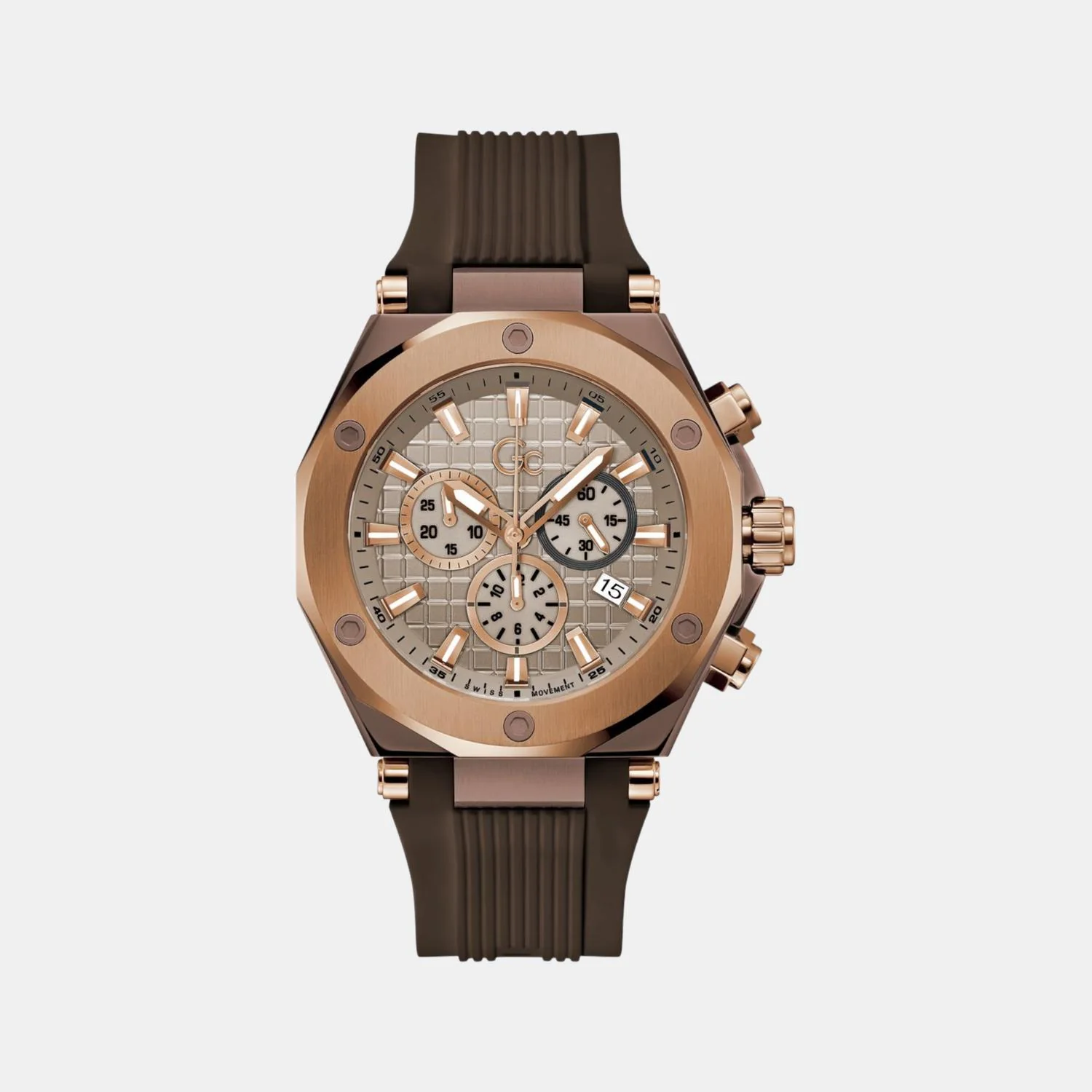 Legacy Men Quartz Beige Dial Chronograph Silicone Watch Z18007G1 - Image 2