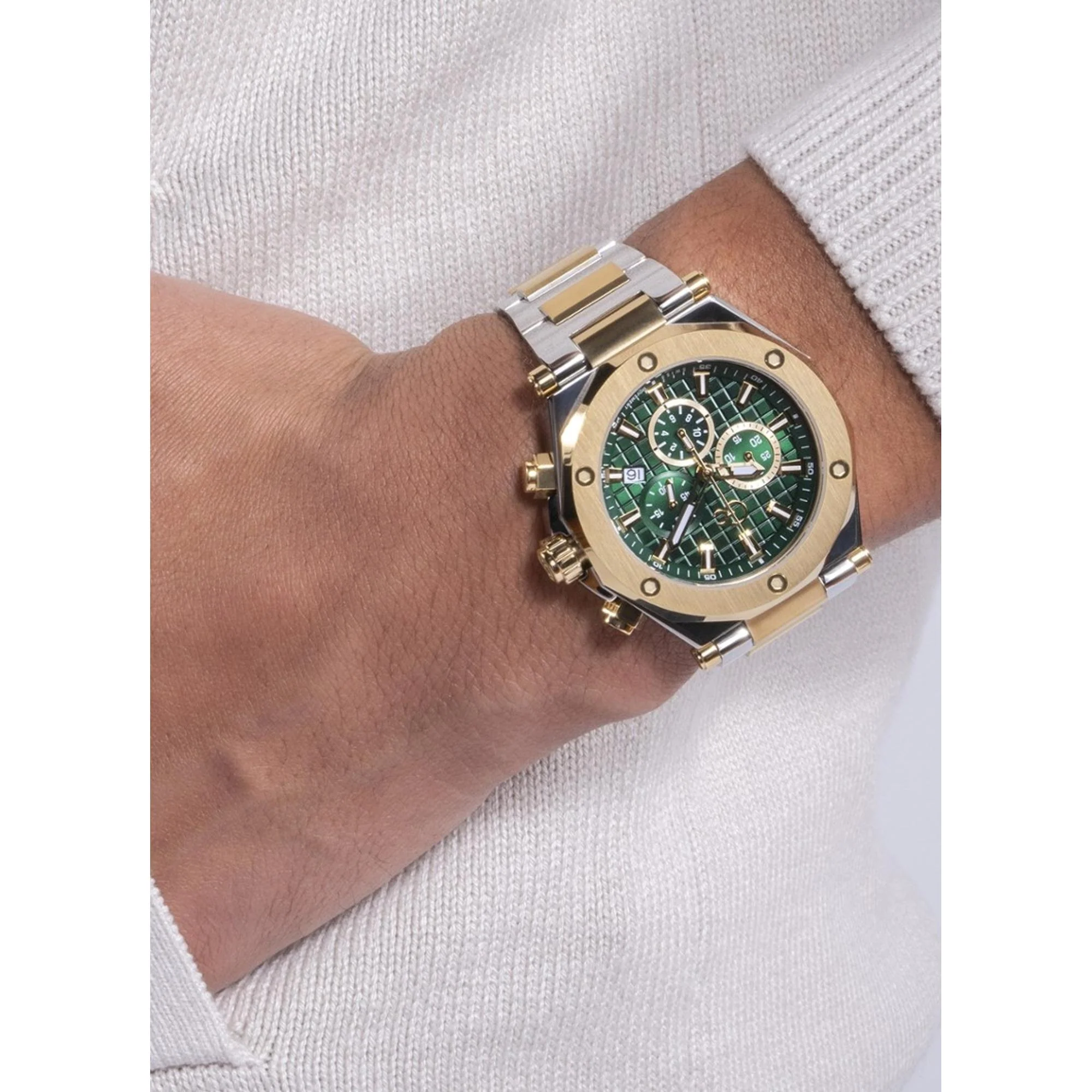 Legacy Men Quartz Green Dial Chronograph Stainless Steel Watch Z18003G9MF - Image 4