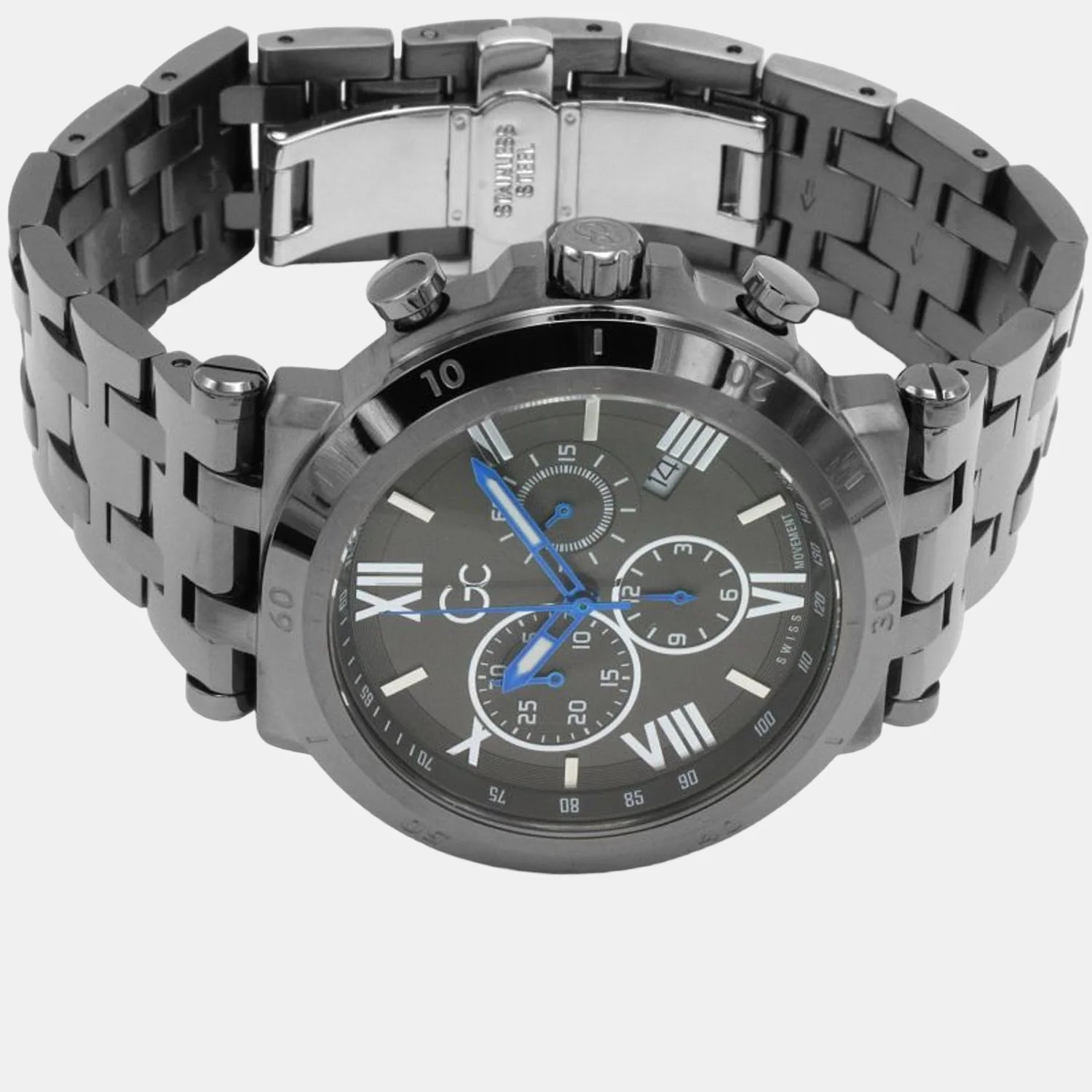 Men Quartz Grey Dial Chronograph Stainless Steel Watch Y44005G5MF - Image 5