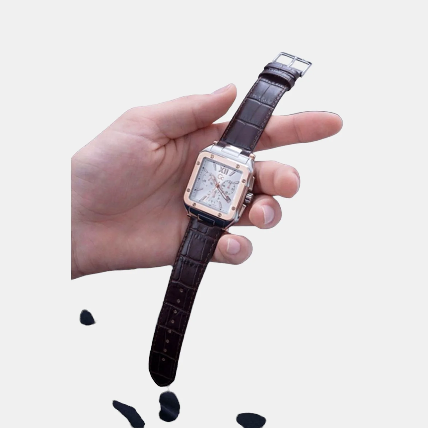 Men Quartz White Dial Chronograph Leather Watch Z08004G1MF - Image 5