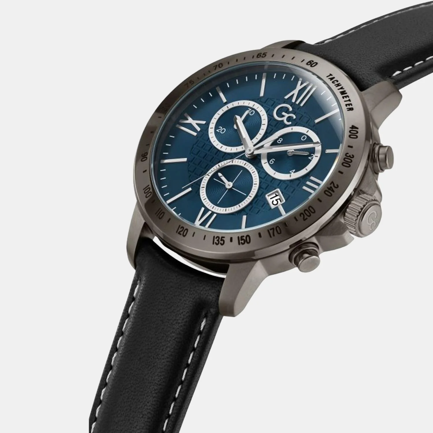 PrimeTime Men Quartz Blue Dial Chronograph Leather Watch Y91003G7MF - Image 4