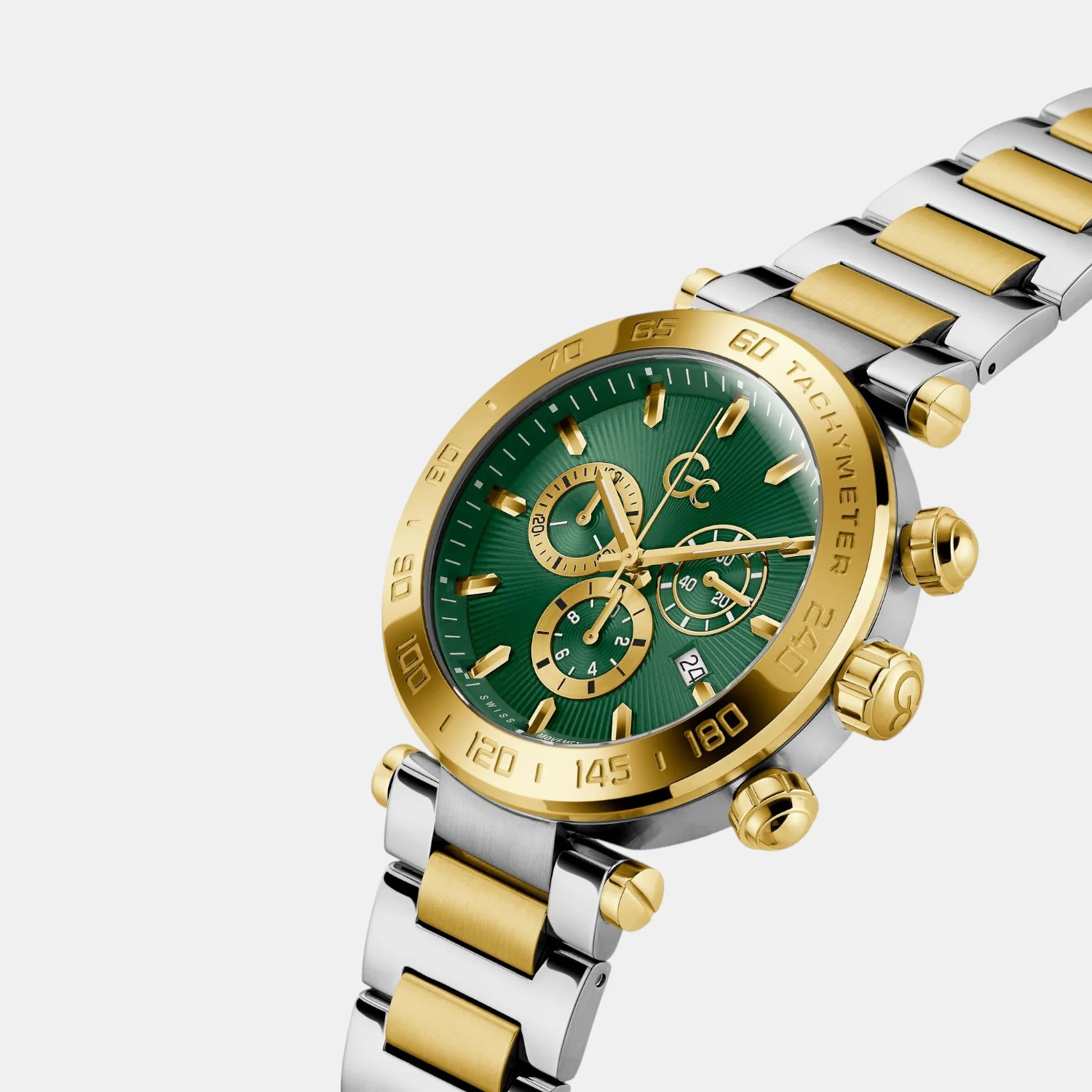 Select Men Quartz Green Dial Chronograph Stainless Steel Watch Z50004G9MF - Image 4