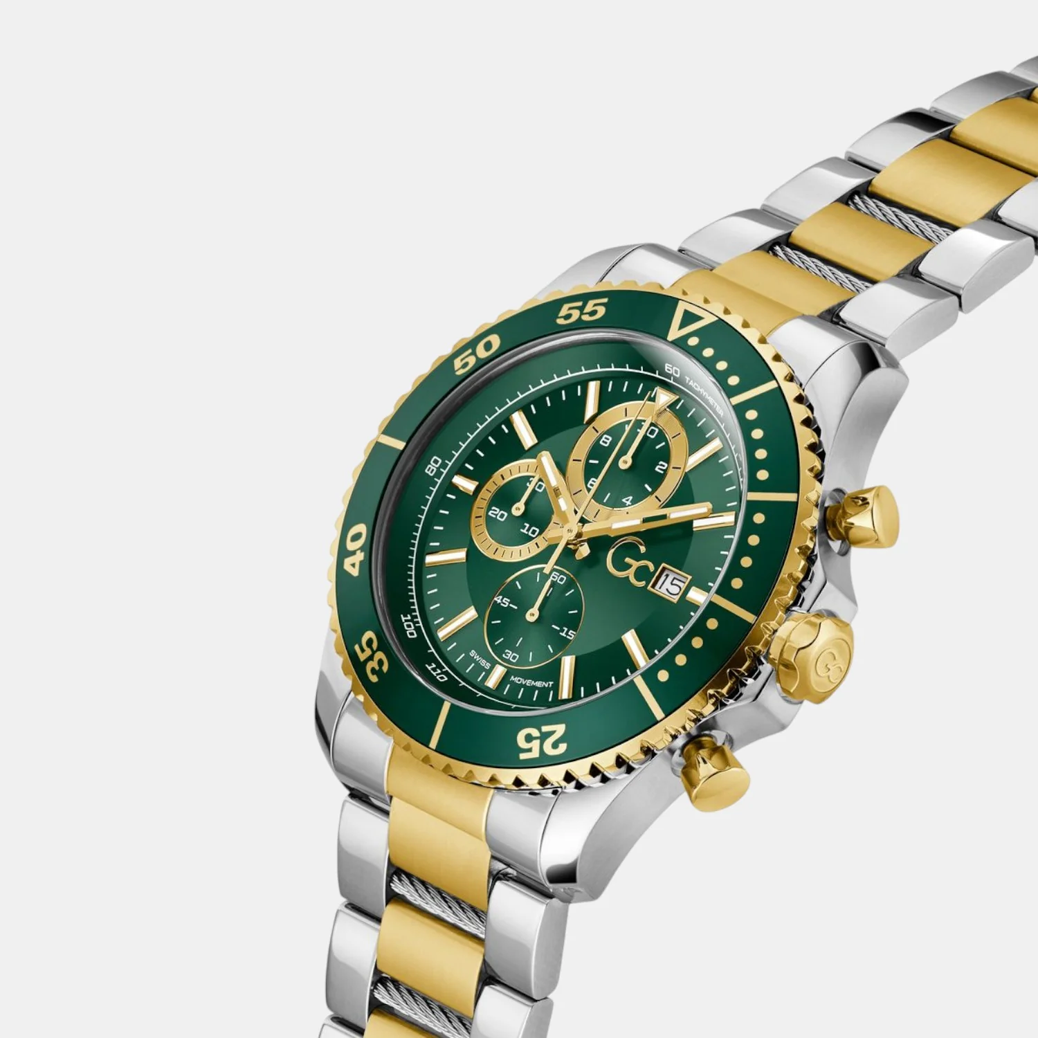 SpeedRacer Women Quartz Green Dial Chronograph Stainless Steel Watch Z51006G9 - Image 5