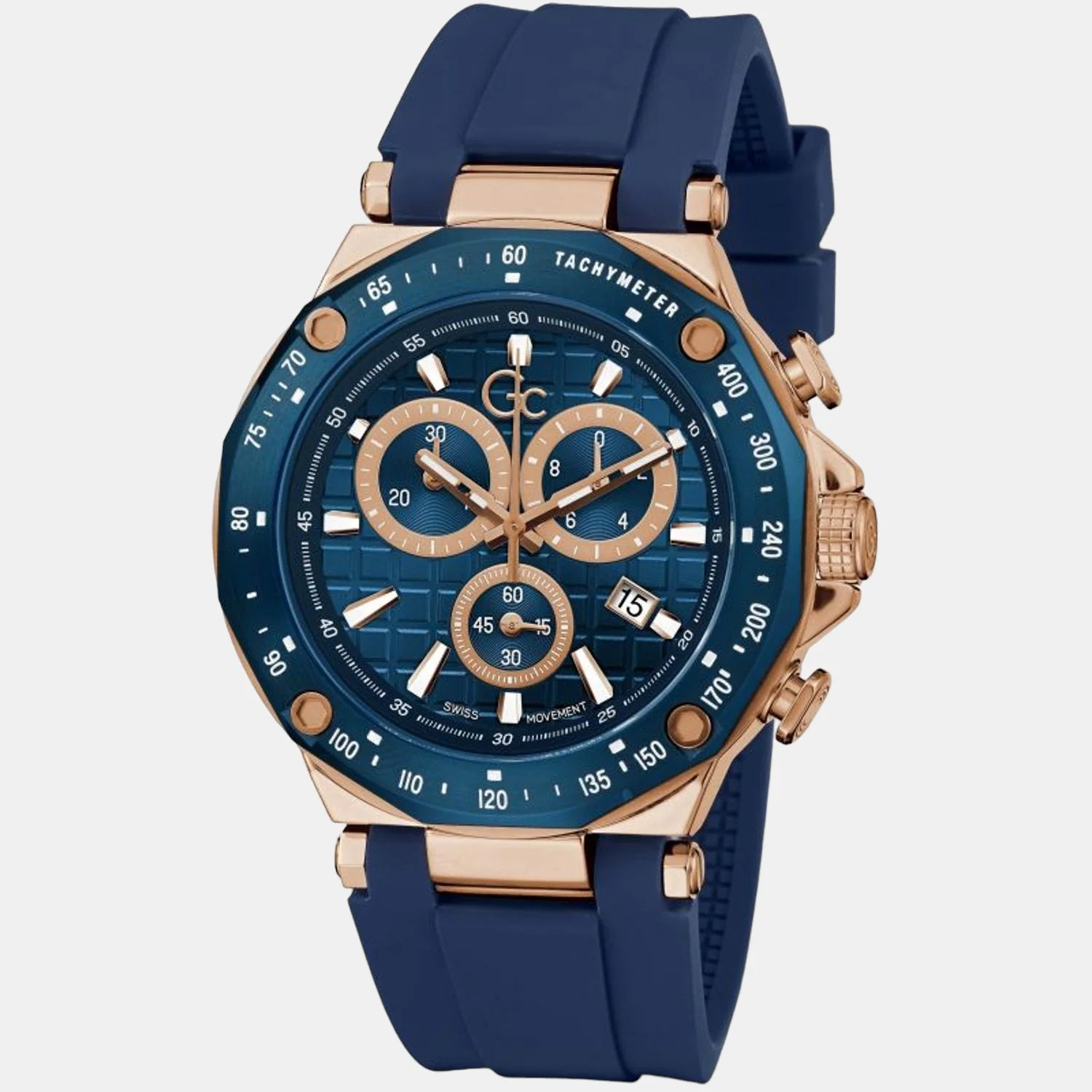 Spirit Chronograph Men Quartz Blue Dial Chronograph Silicone Watch Y81007G7MF - Image 5