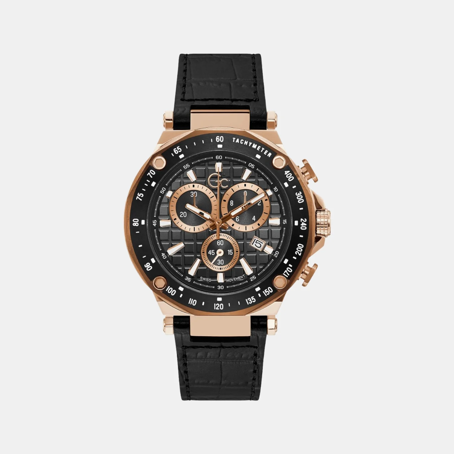 SPIRIT SPORT Men Quartz Black Dial Chronograph Leather Watch Y81004G2MF