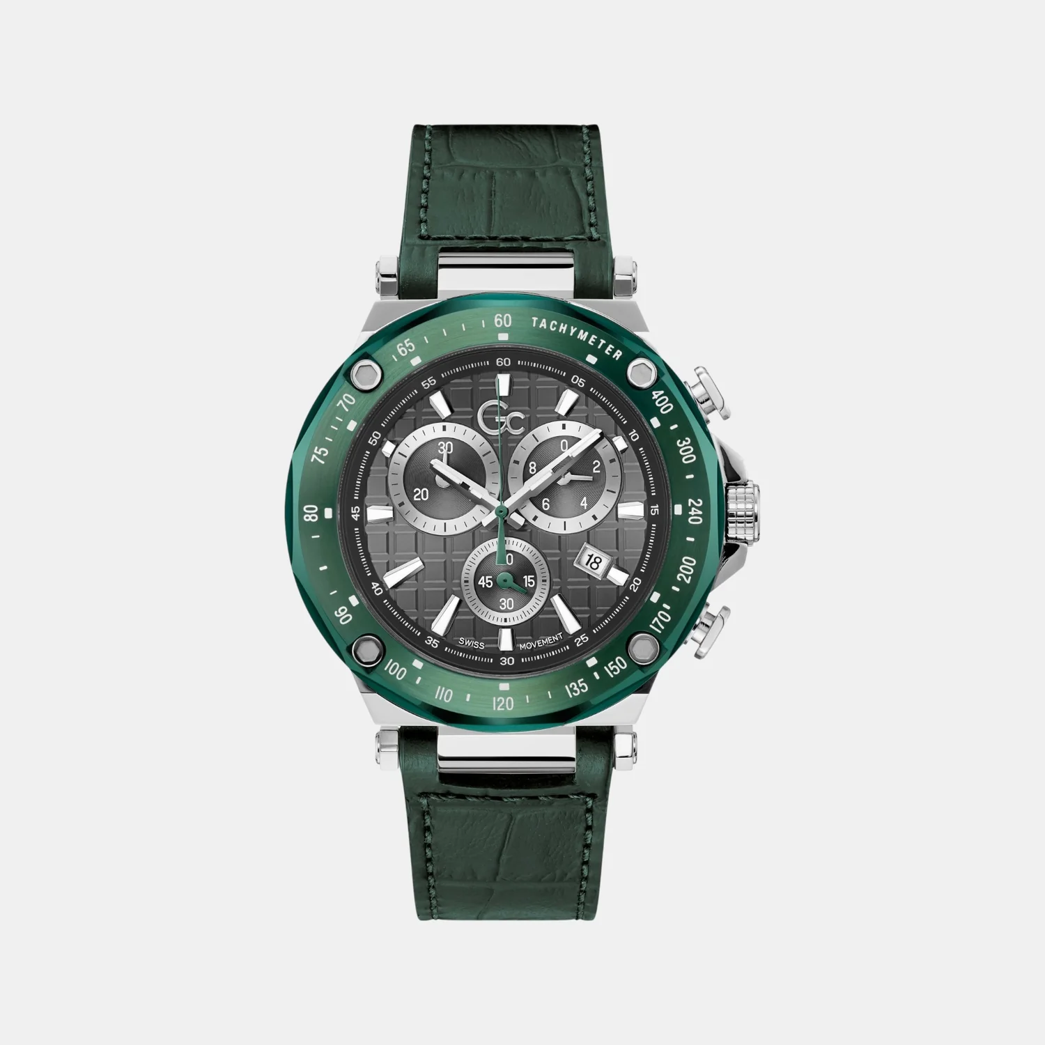 Spirit Sport Men Quartz Grey Dial Chronograph Leather Watch Y81011G5MF - Image 2