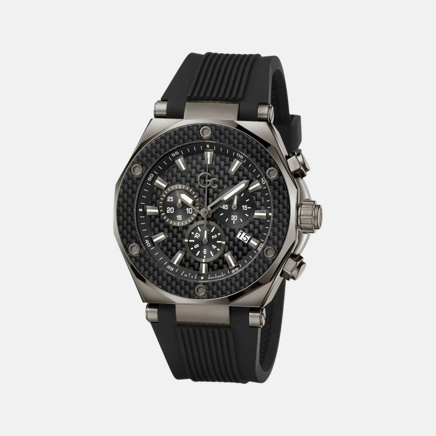 Sportchic Men Quartz Black Dial Chronograph Silicone Watch Z18009G2 - Image 2