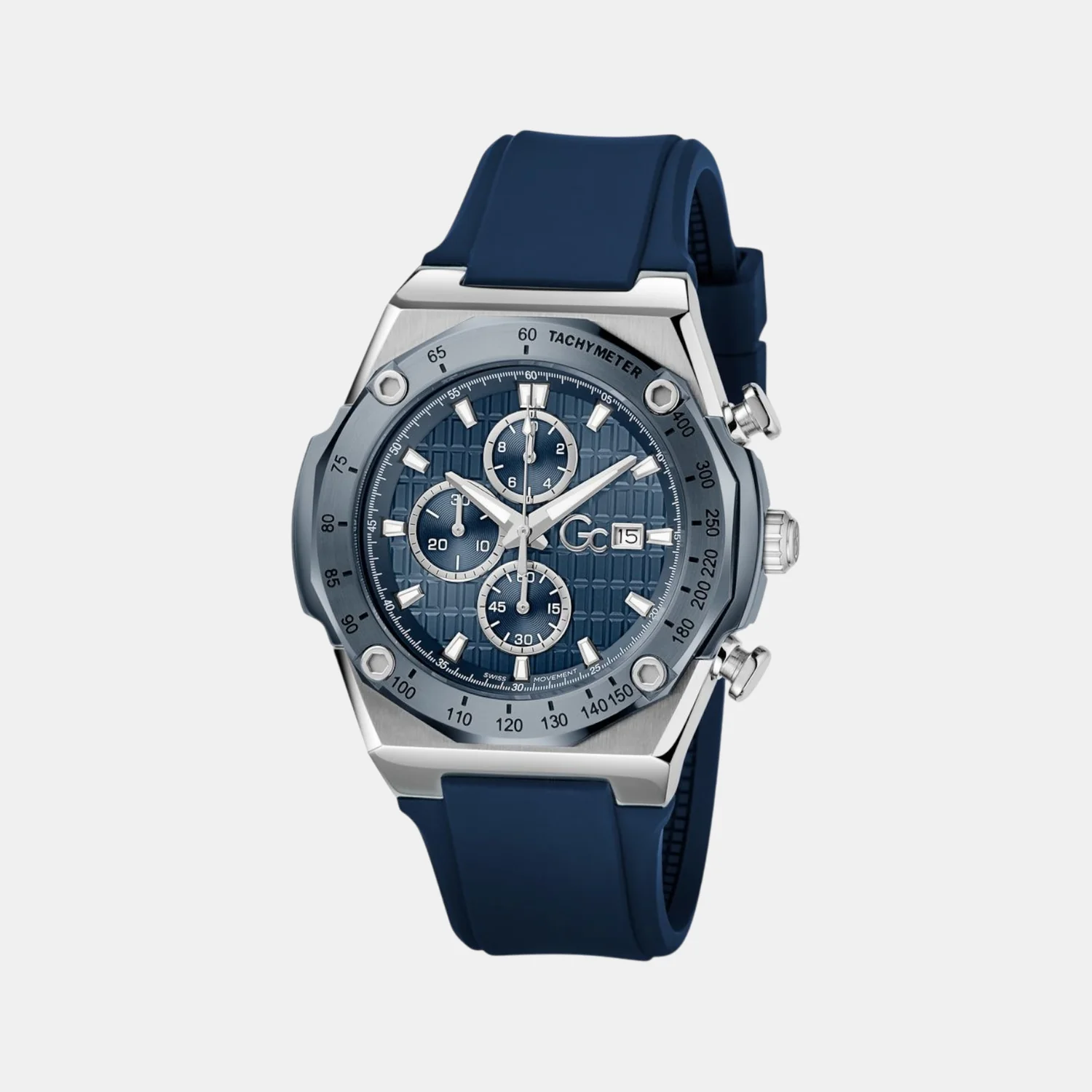 Sportchic Men Quartz Blue Dial Chronograph Silicone Watch Z68003G7 - Image 2