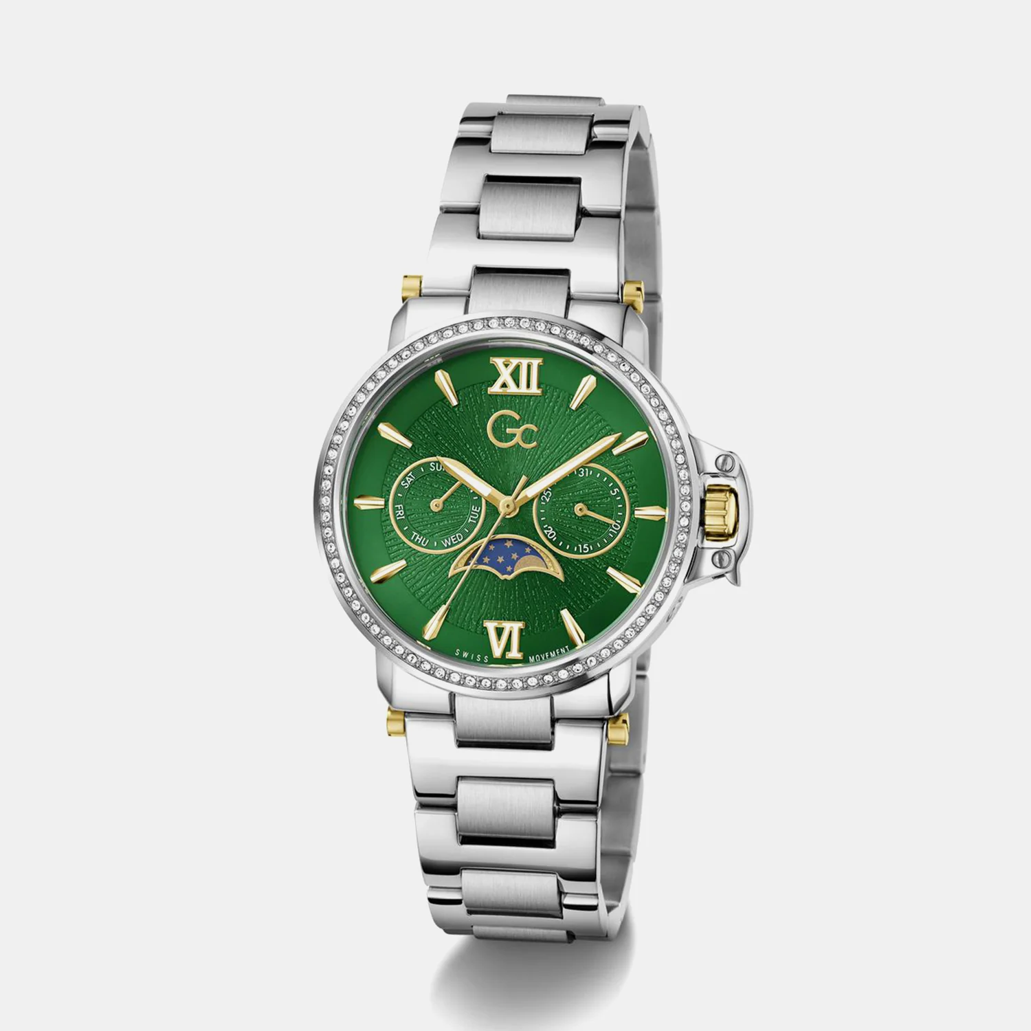 Sportchic Women Quartz Green Dial Analog Stainless Steel Watch Z69001L7 - Image 2