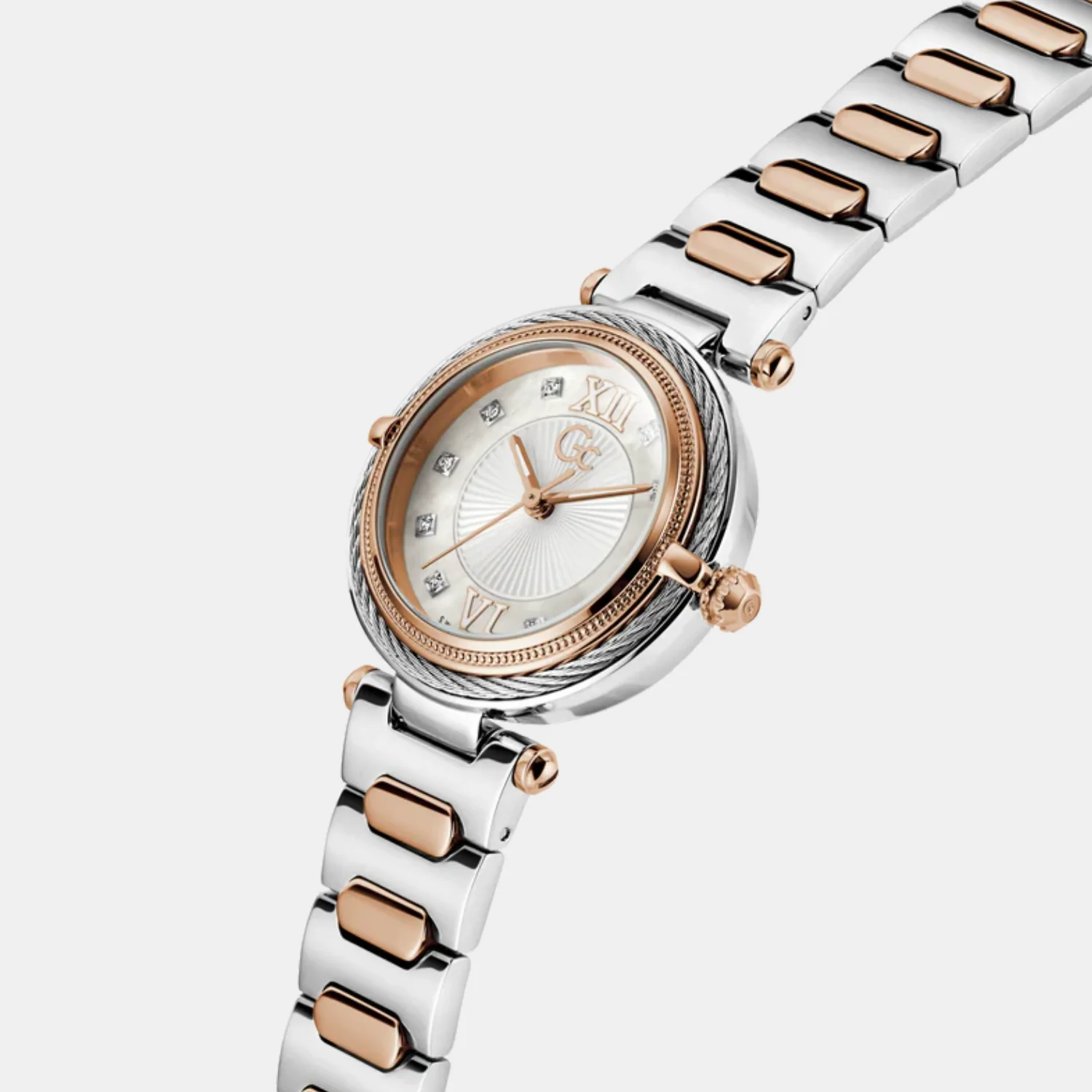 Vogue Cable Women Quartz White Dial Analog Stainless Steel Watch Z57001L1 - Image 3