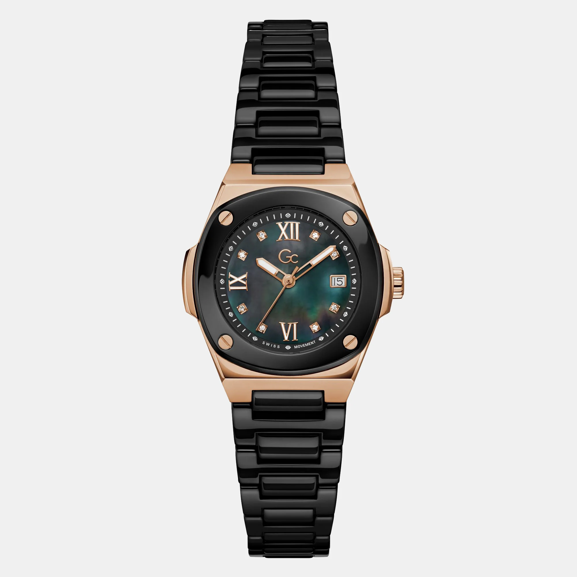 Women Quartz Black Dial Analog Ceramic Watch Z12008L2MF - Image 2