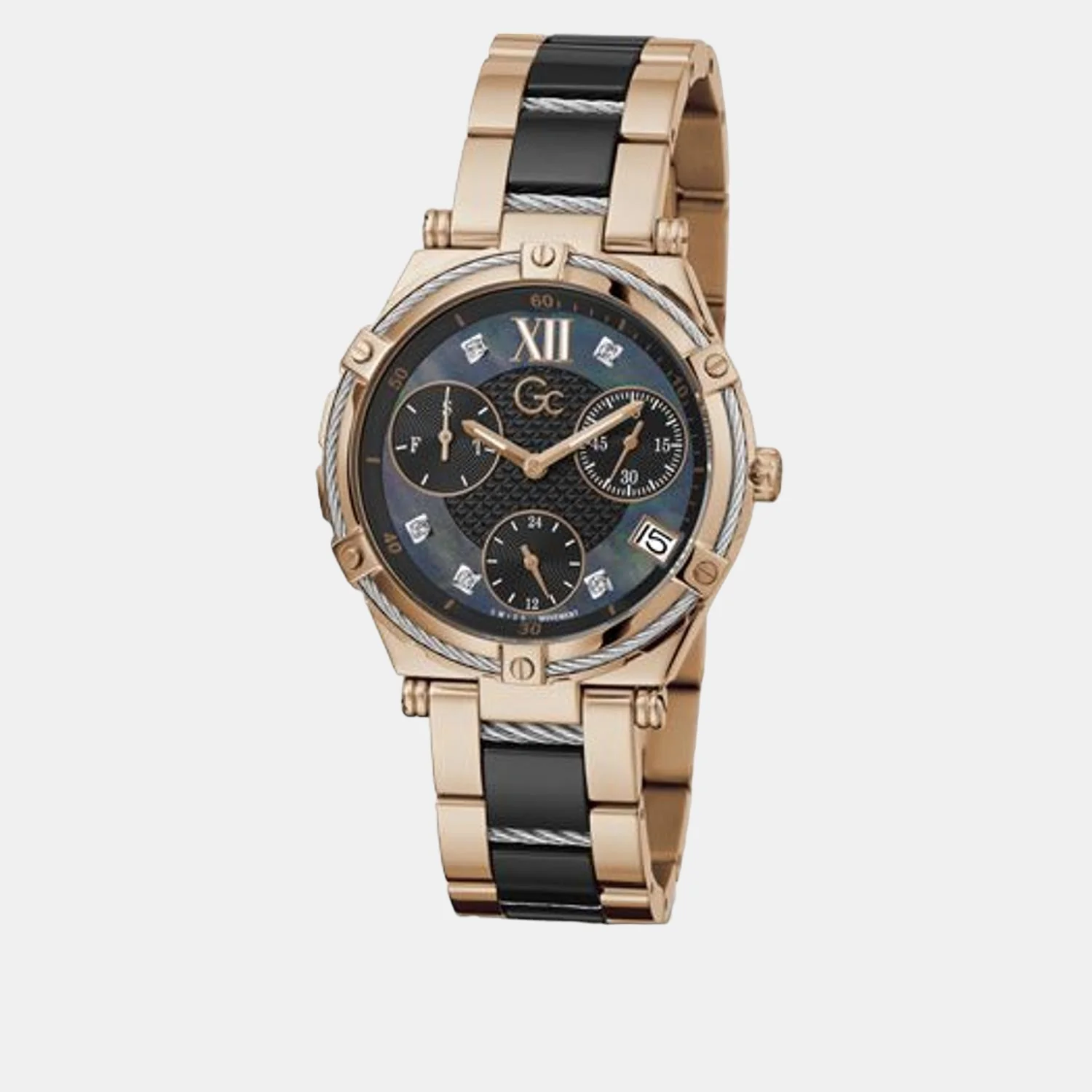 Women Quartz Black Dial Analog Stainless Steel Watch Y87001L2MF - Image 3