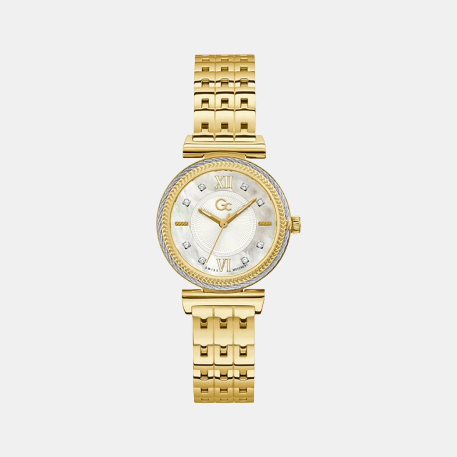 Women Quartz White Dial Analog Stainless Steel Watch Y88003L1MF