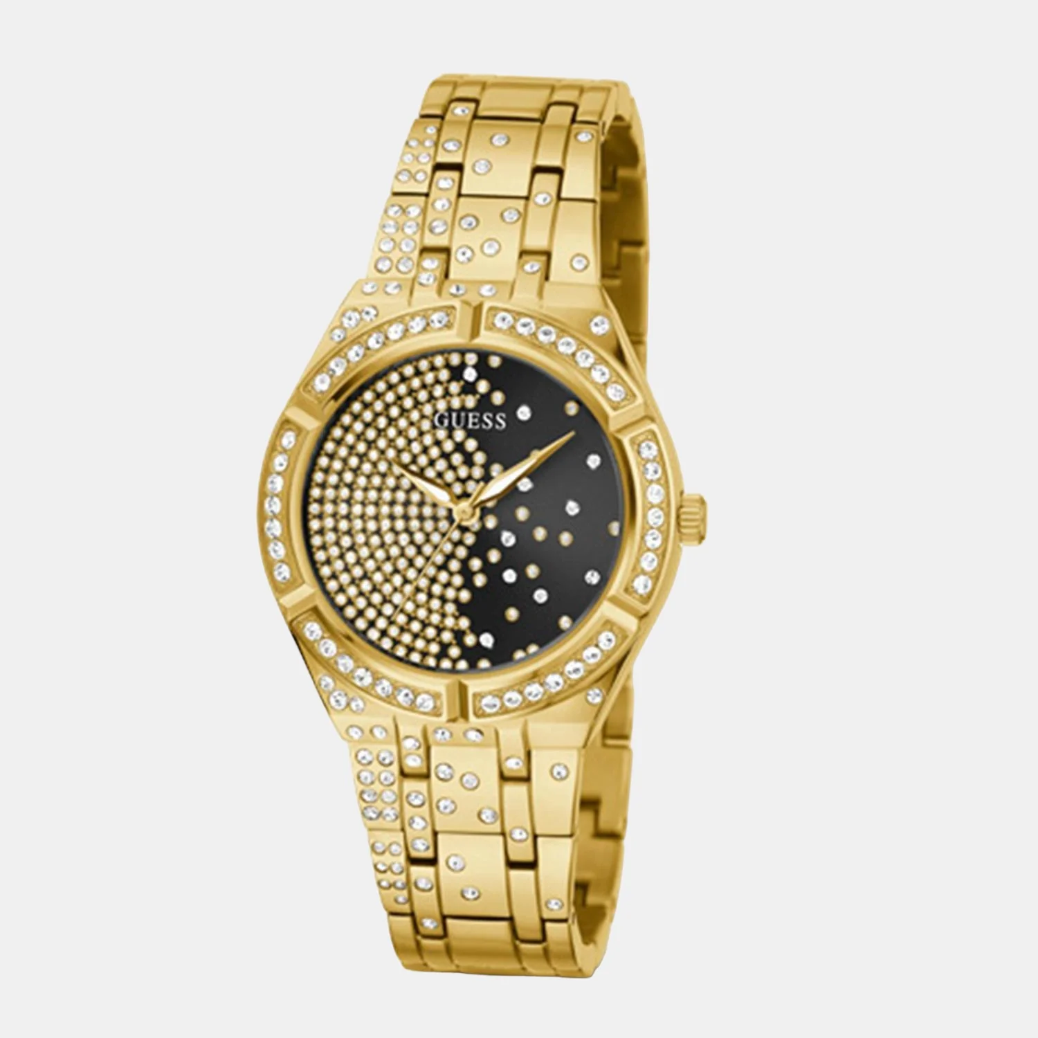 After glow Women Quartz Gold Dial Analog Stainless Steel Watch GW0312L2 - Image 4