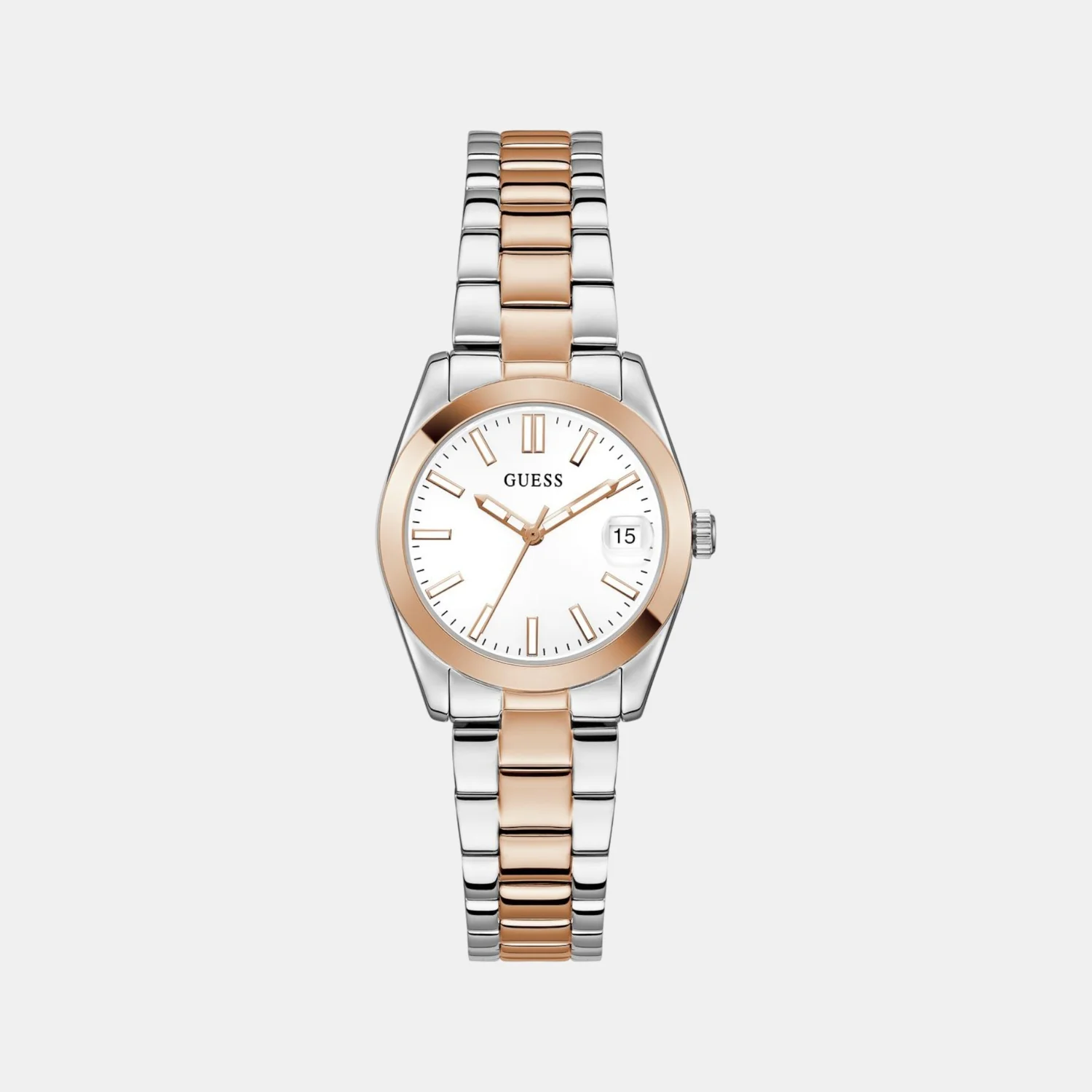 Alice Women Quartz White Dial Analog Recycled Steel Watch GW0934L6 - Image 2