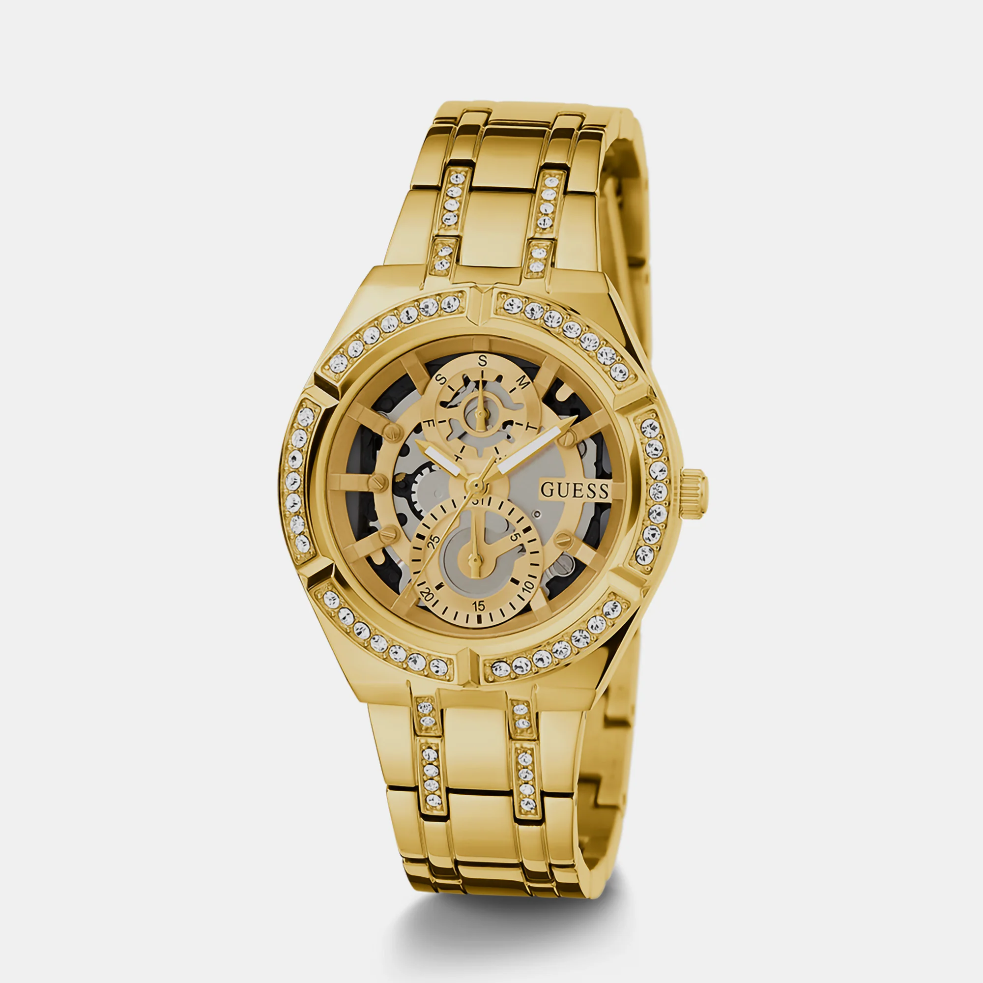 Allara Women Quartz Gold Dial Chronograph Stainless Steel Watch GW0604L2 - Image 6