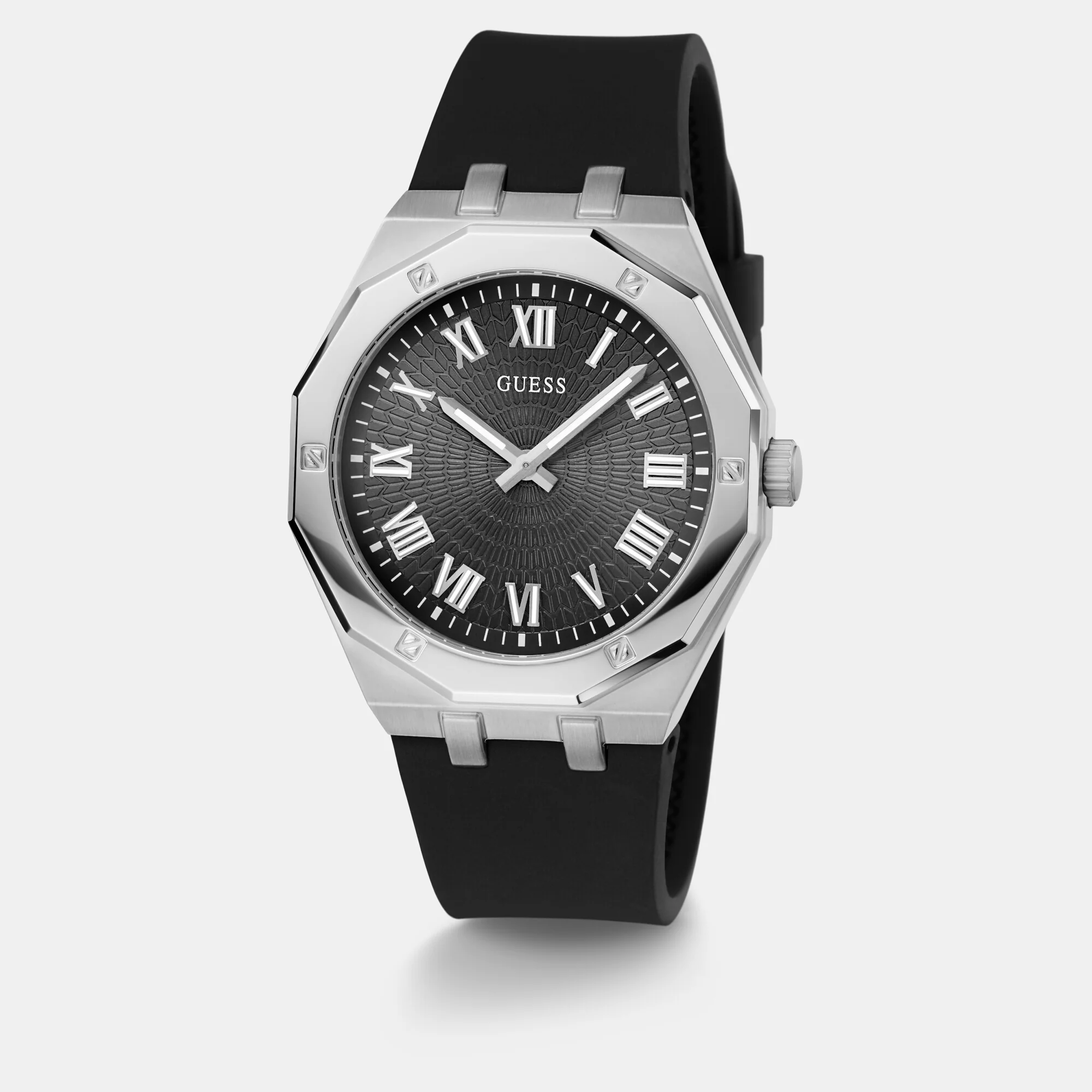 Asset Men Quartz Black Dial Analog Silicone Watch GW0663G1 - Image 4