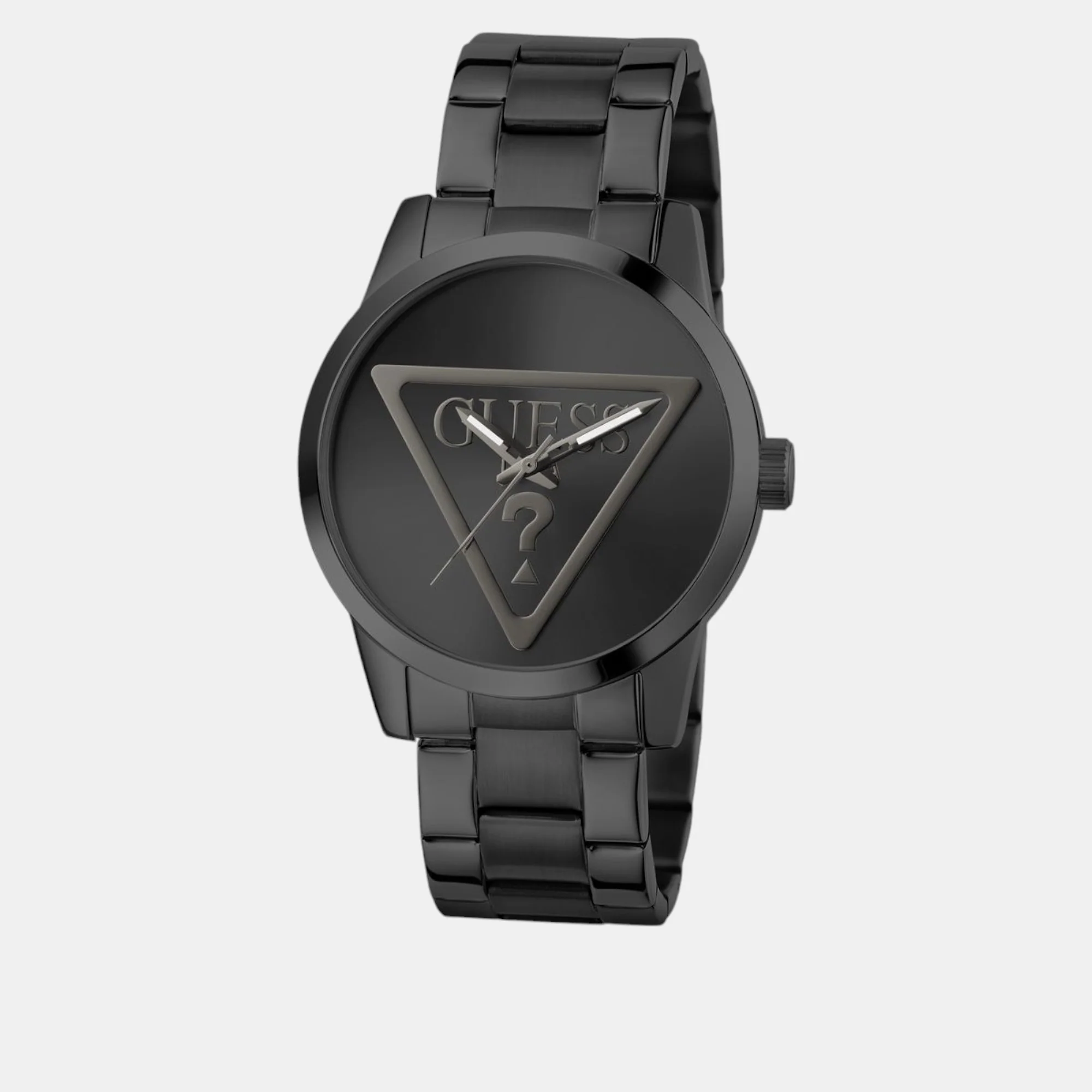 Badge Men Quartz Black Dial Analog Stainless Steel Watch GW0782G2 - Image 2