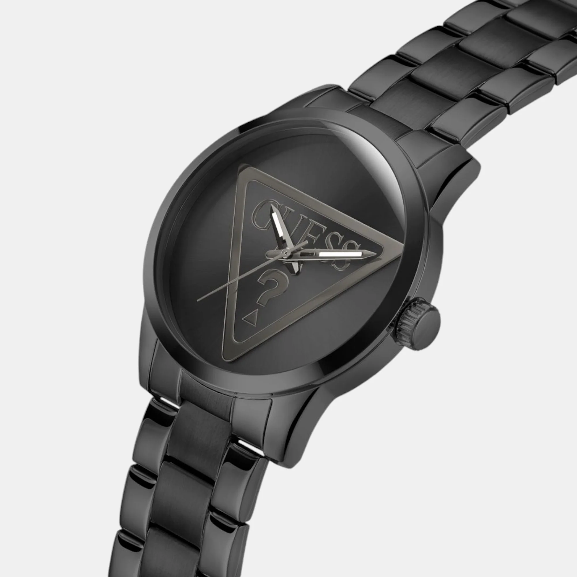 Badge Men Quartz Black Dial Analog Stainless Steel Watch GW0782G2 - Image 3