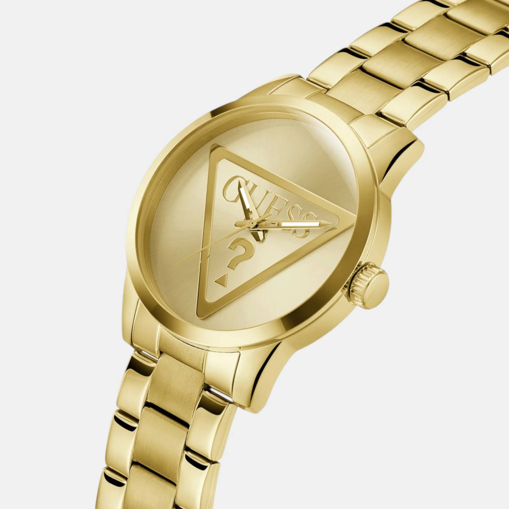 Badge Men Quartz Champagne Dial Analog Stainless Steel Watch GW0782G1 - Image 4