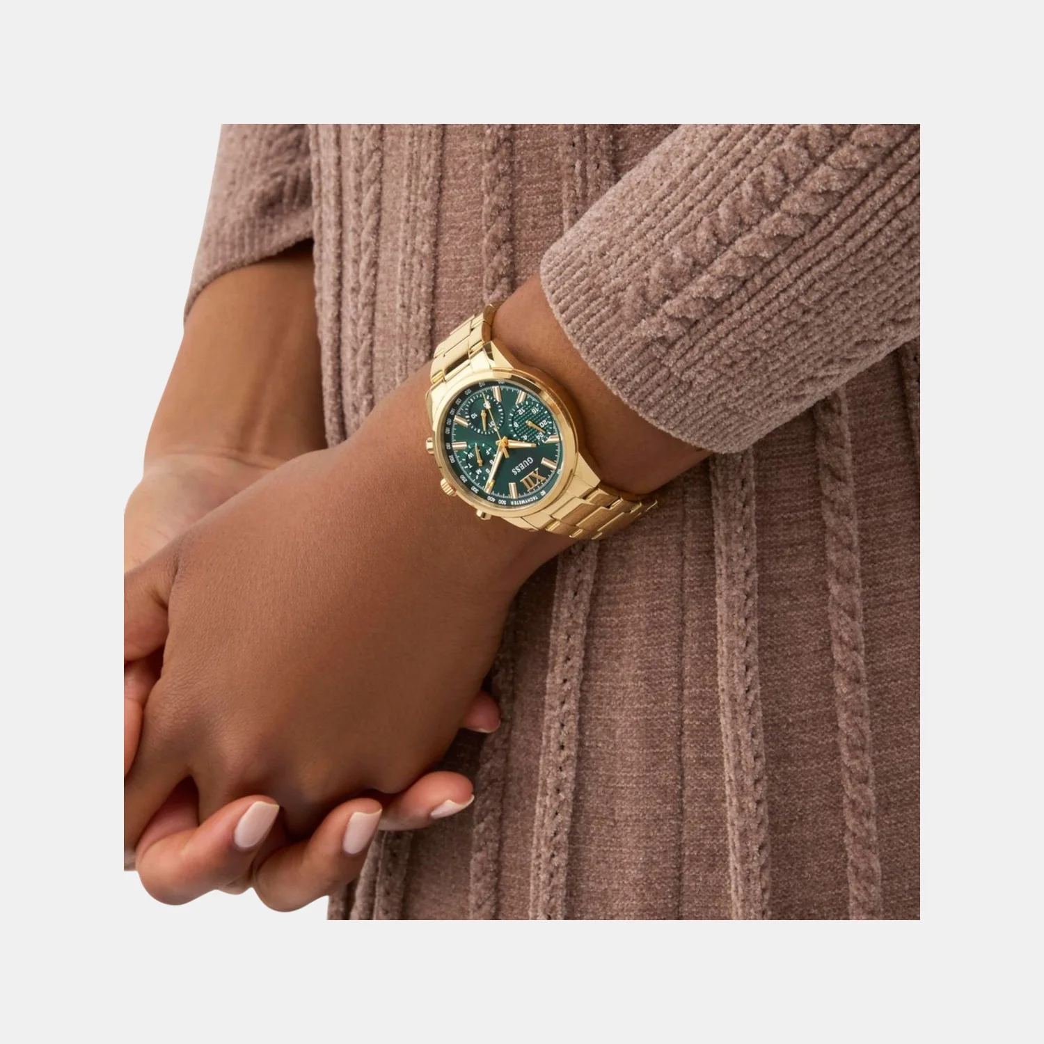 Bailey Women Quartz Green Dial Multi-Function Stainless Steel Watch GW0933L6 - Image 4