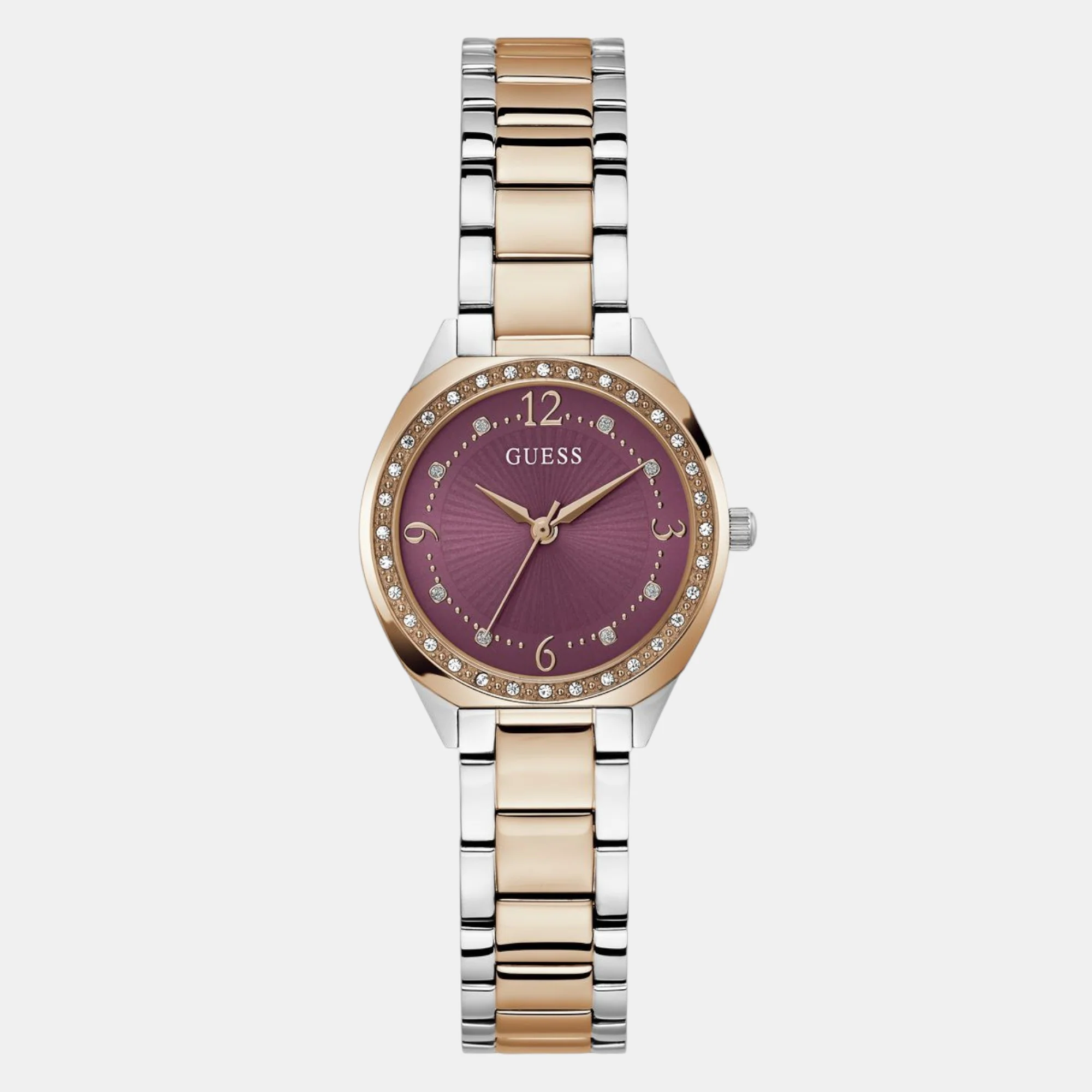 Charlotte Women Quartz Purple Dial Analog Stainless Steel Watch GW0767L5 - Image 2