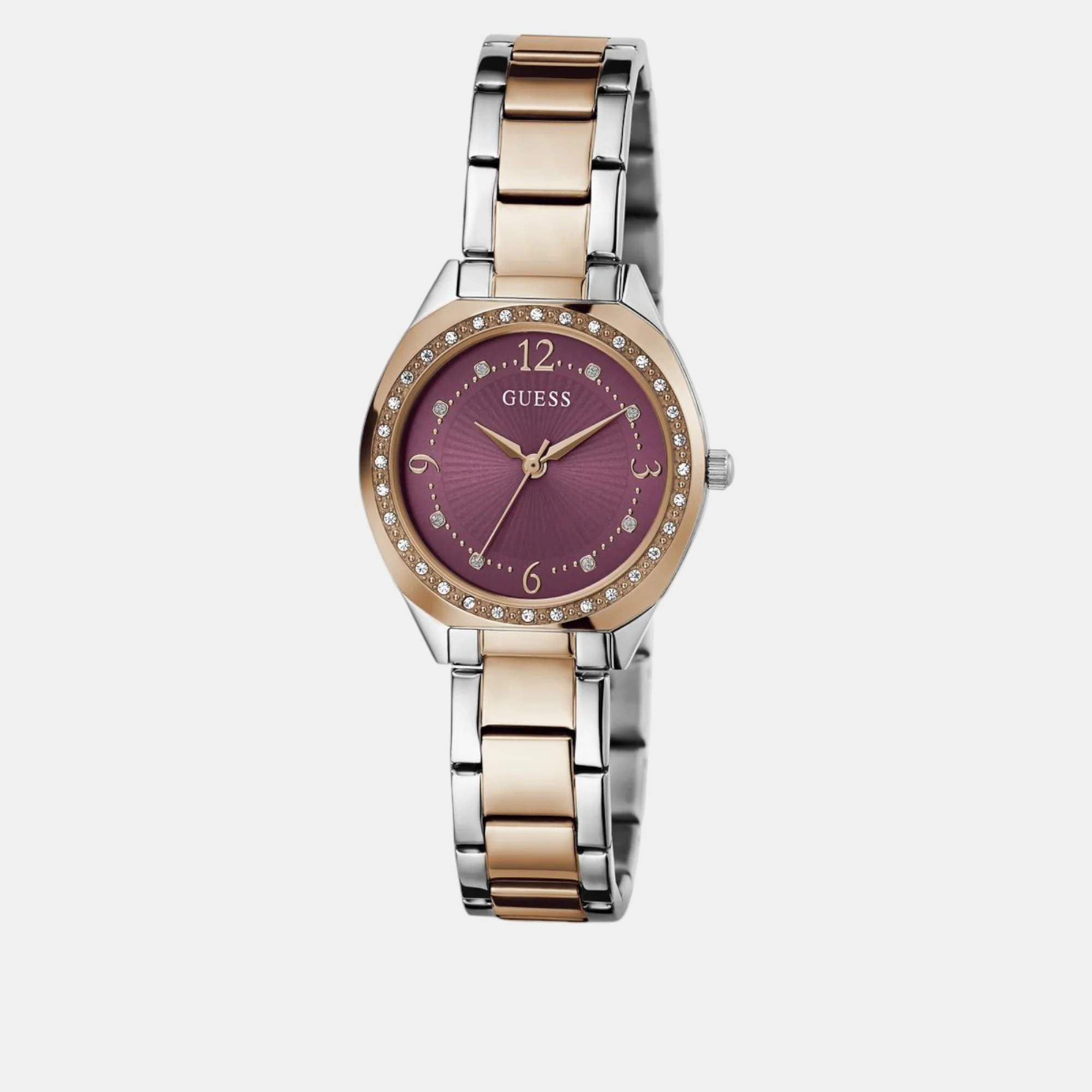 Charlotte Women Quartz Purple Dial Analog Stainless Steel Watch GW0767L5 - Image 3