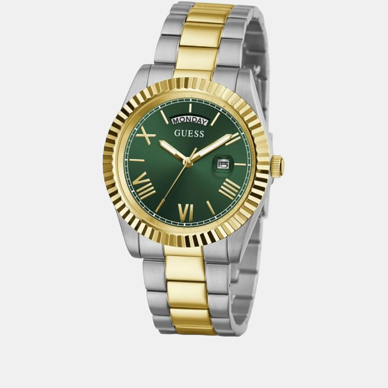 Connoisseur Round Men Quartz Green Dial Analog Stainless Steel Watch GW0265G8 - Image 2