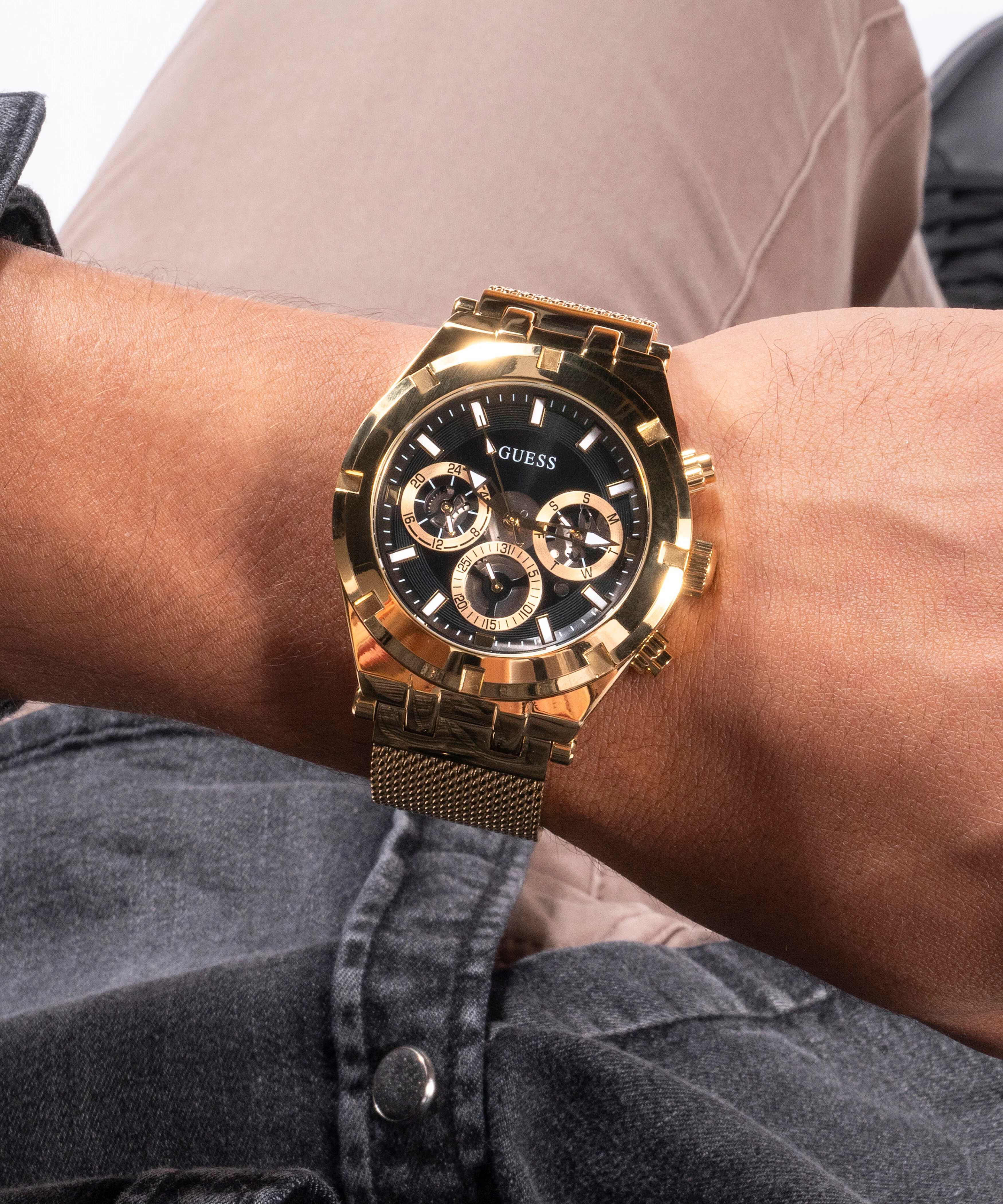 Continental Men Quartz Black Dial Chronograph Stainless Steel Watch GW0582G2 - Image 7