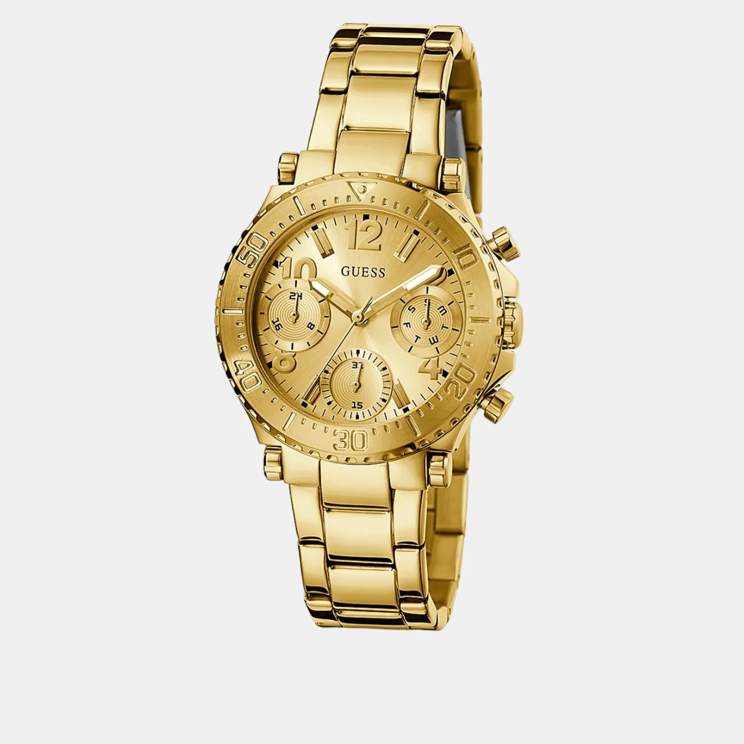 Cosmic Women Quartz Gold Dial Chronograph Stainless Steel Watch GW0465L1 - Image 2