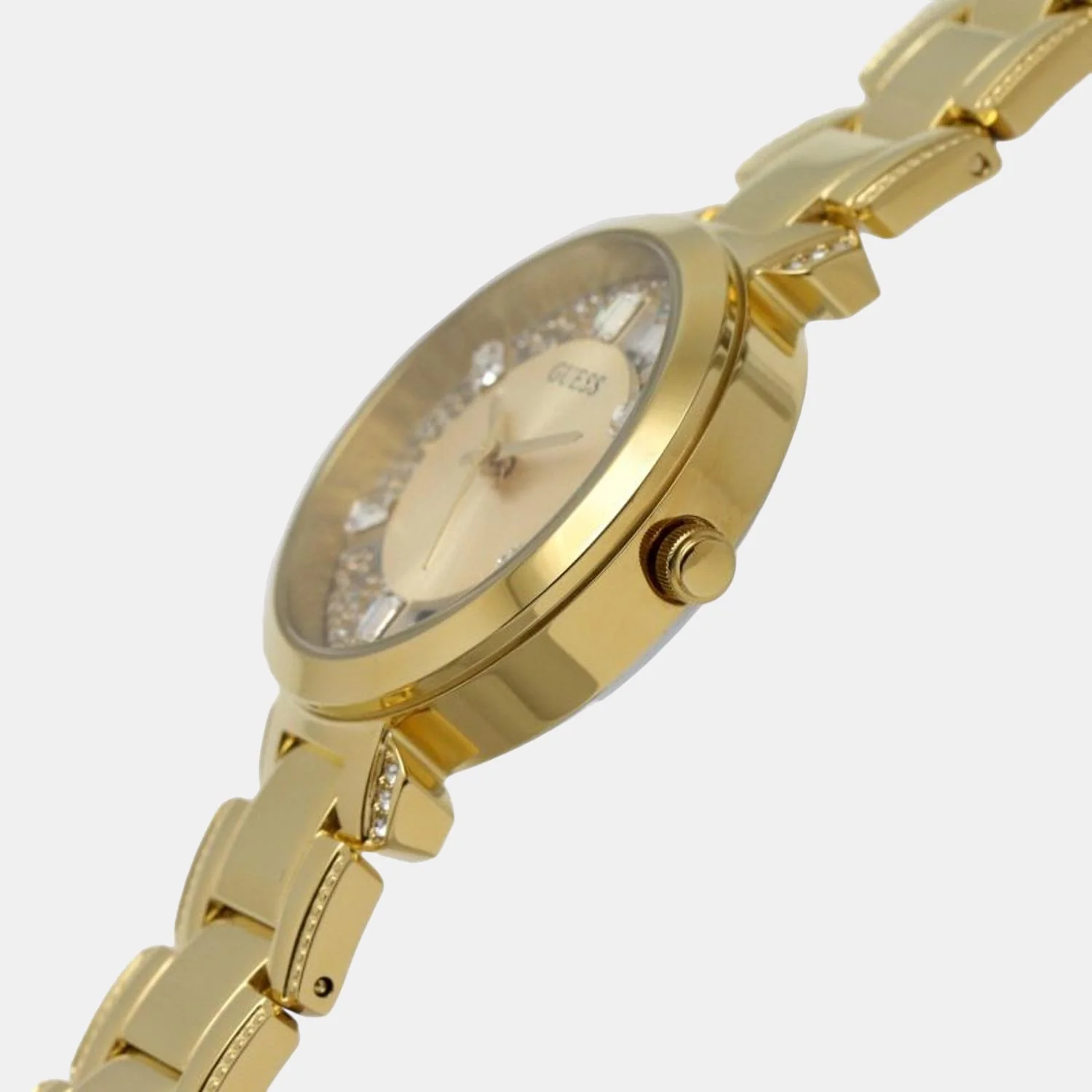 Crystal Clear Women Quartz Gold Dial Analog Stainless Steel Watch GW0470L2 - Image 5