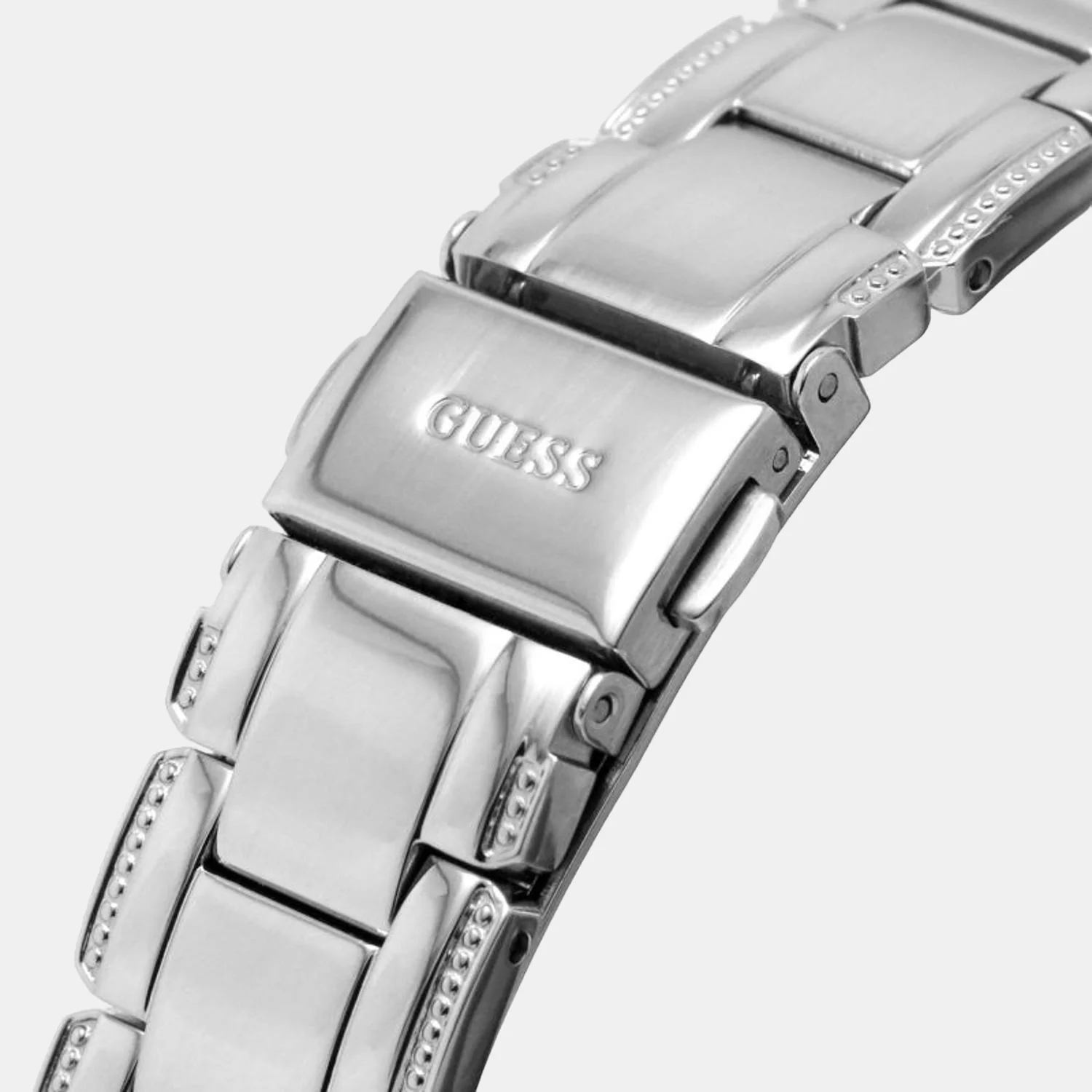 Crystal Clear Women Quartz Silver Dial Analog Stainless Steel Watch GW0470L1 - Image 7