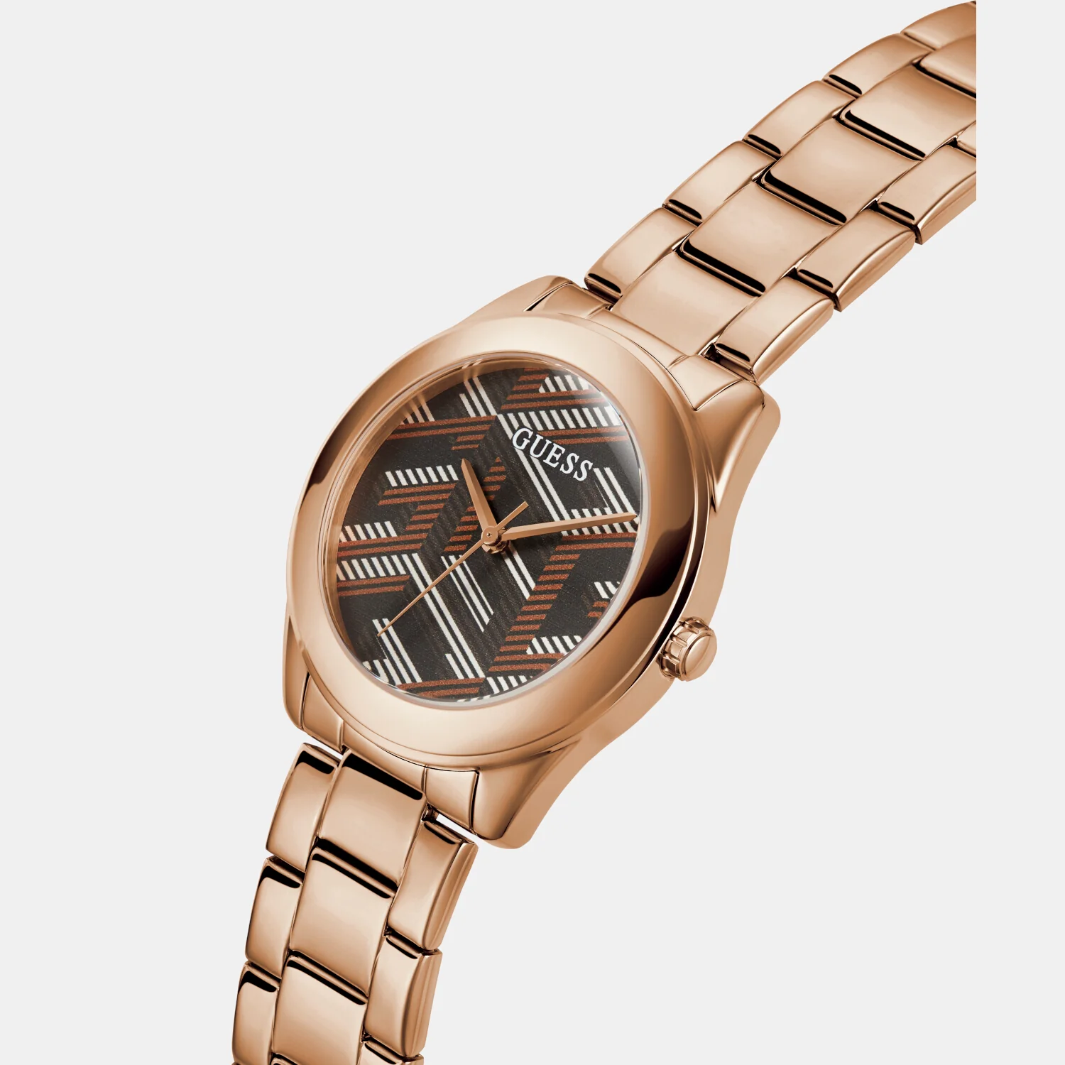 Cubed Women Quartz Brown Dial Analog Stainless Steel Watch GW0607L3 - Image 5
