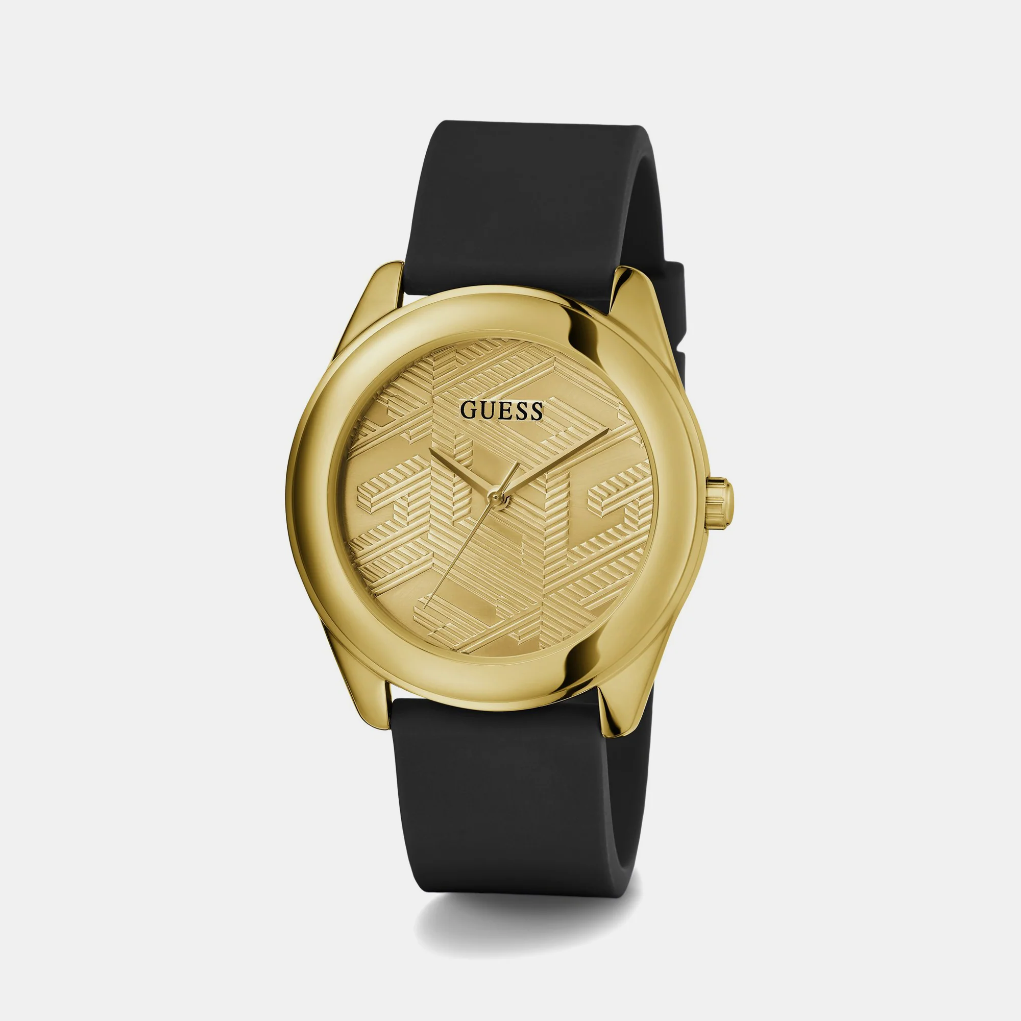 Cubed Women Quartz Champagne Dial Analog Silicone Watch GW0665L1 - Image 6