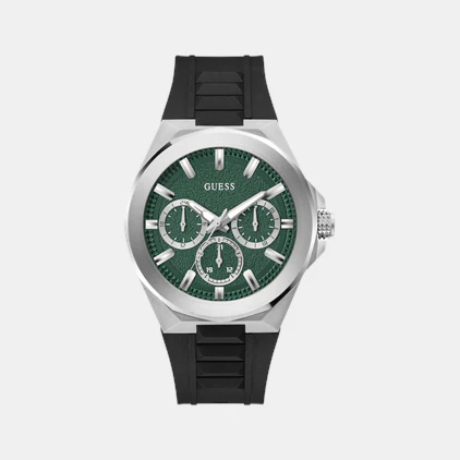 Dashboard Men Quartz Green Dial Multi-Function Silicone Watch GW0799G3 - Image 2